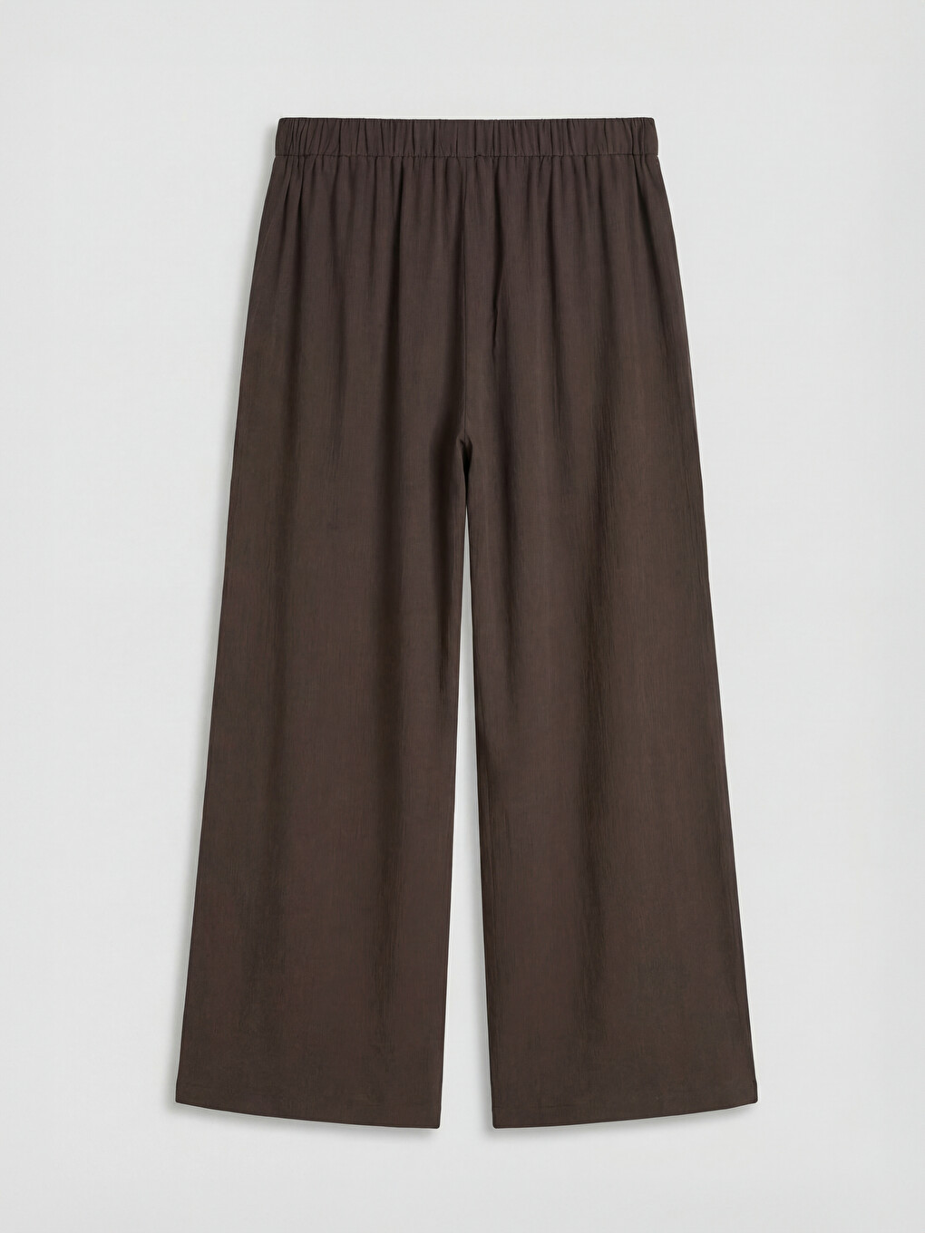 Elastic Waist Wide Leg Women's Trousers-5