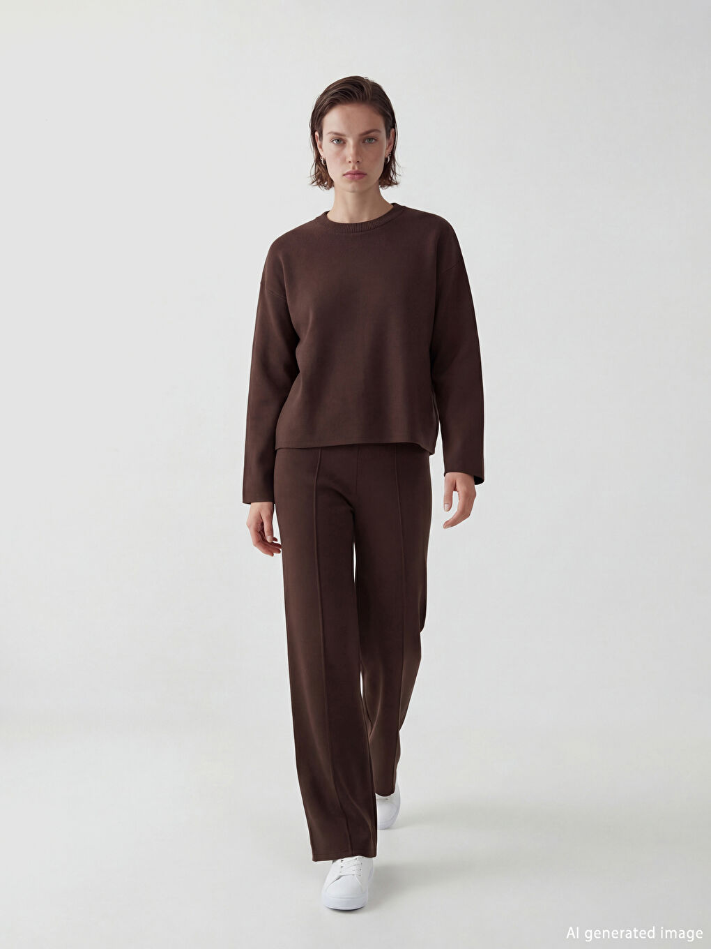 Ženske široke pantalone sa elastičnim strukom