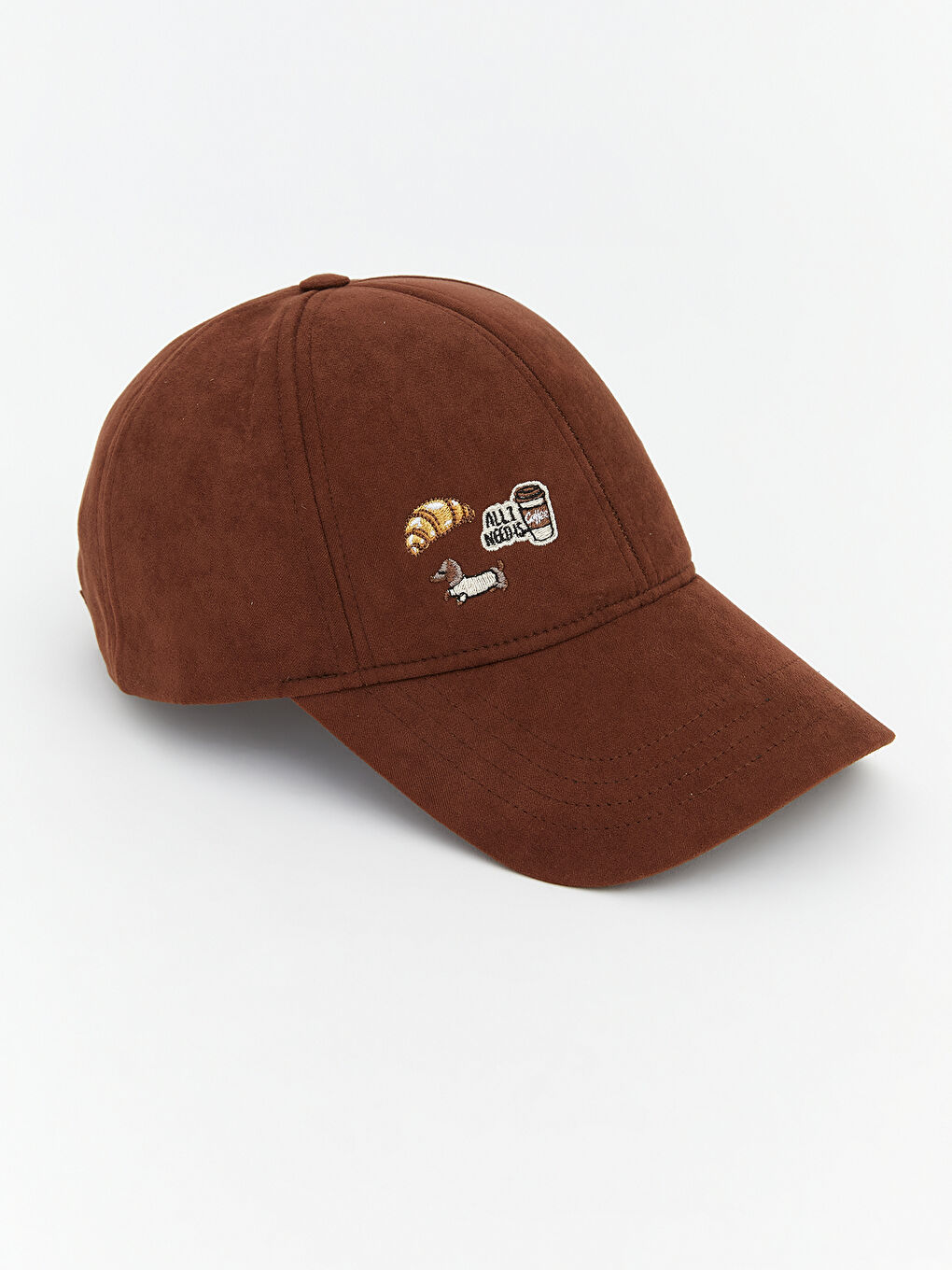 Kahverengi Nakışlı Kadın Kep Şapka-1