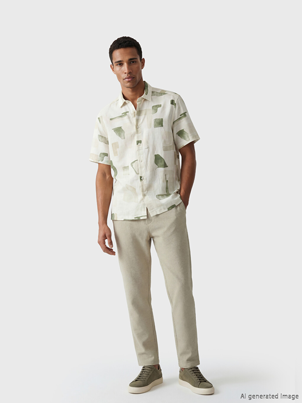 Man Khaki Shirt-1