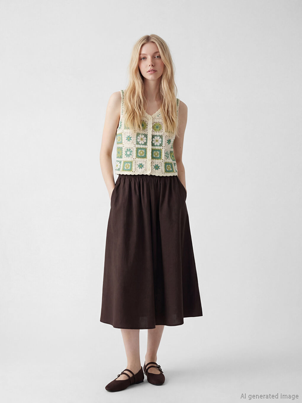 Woman GREEN Waistcoat-1