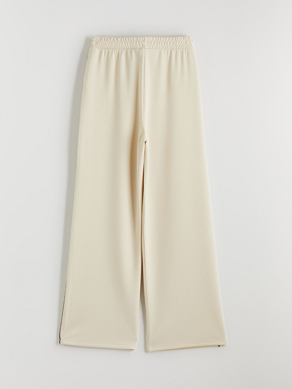 Ekru Beli Lastikli Kız Çocuk Soft Touch Eşofman Altı-2