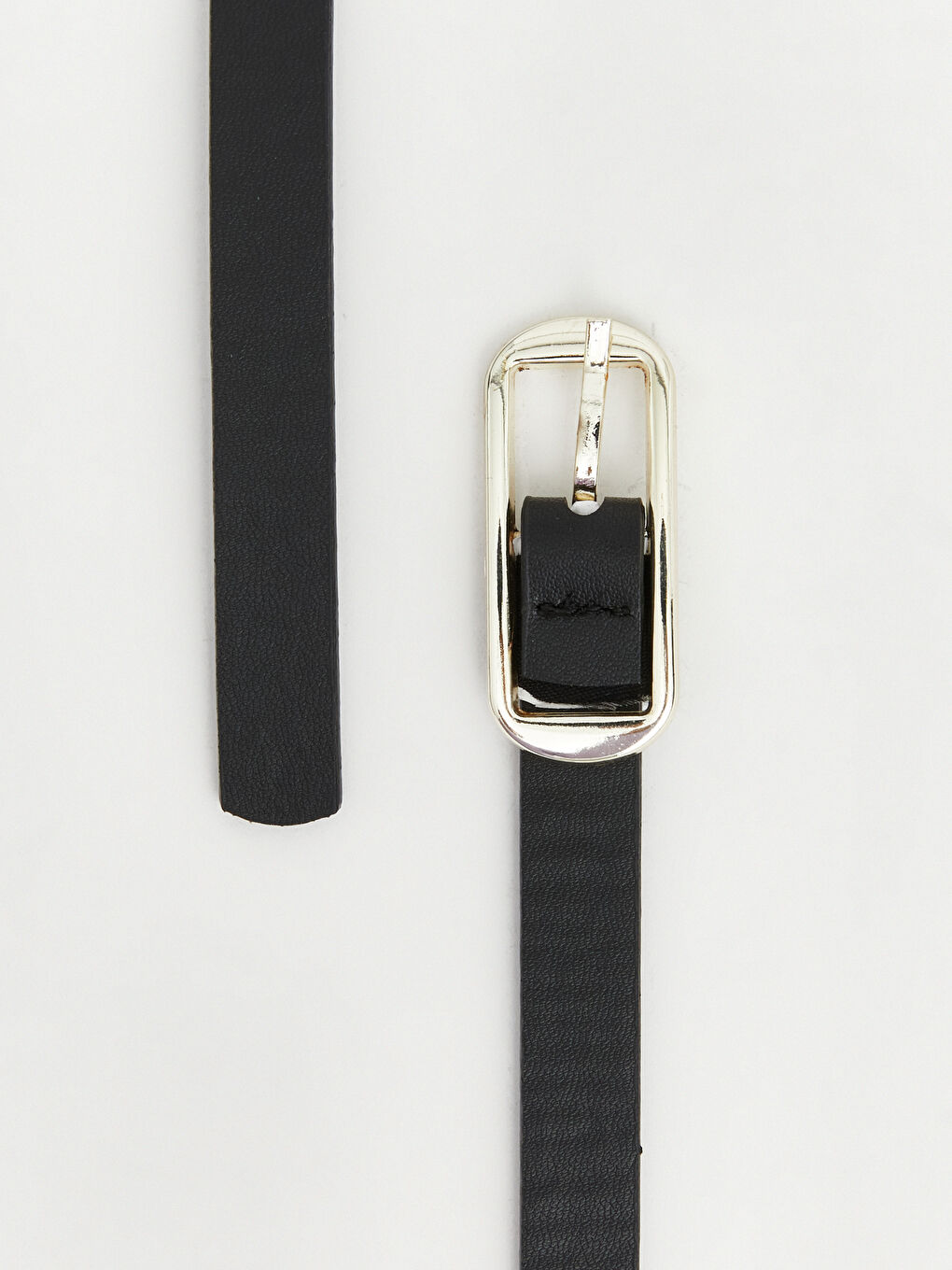 Siyah Deri Görünümlü Kadın Kemer 3'lü-3