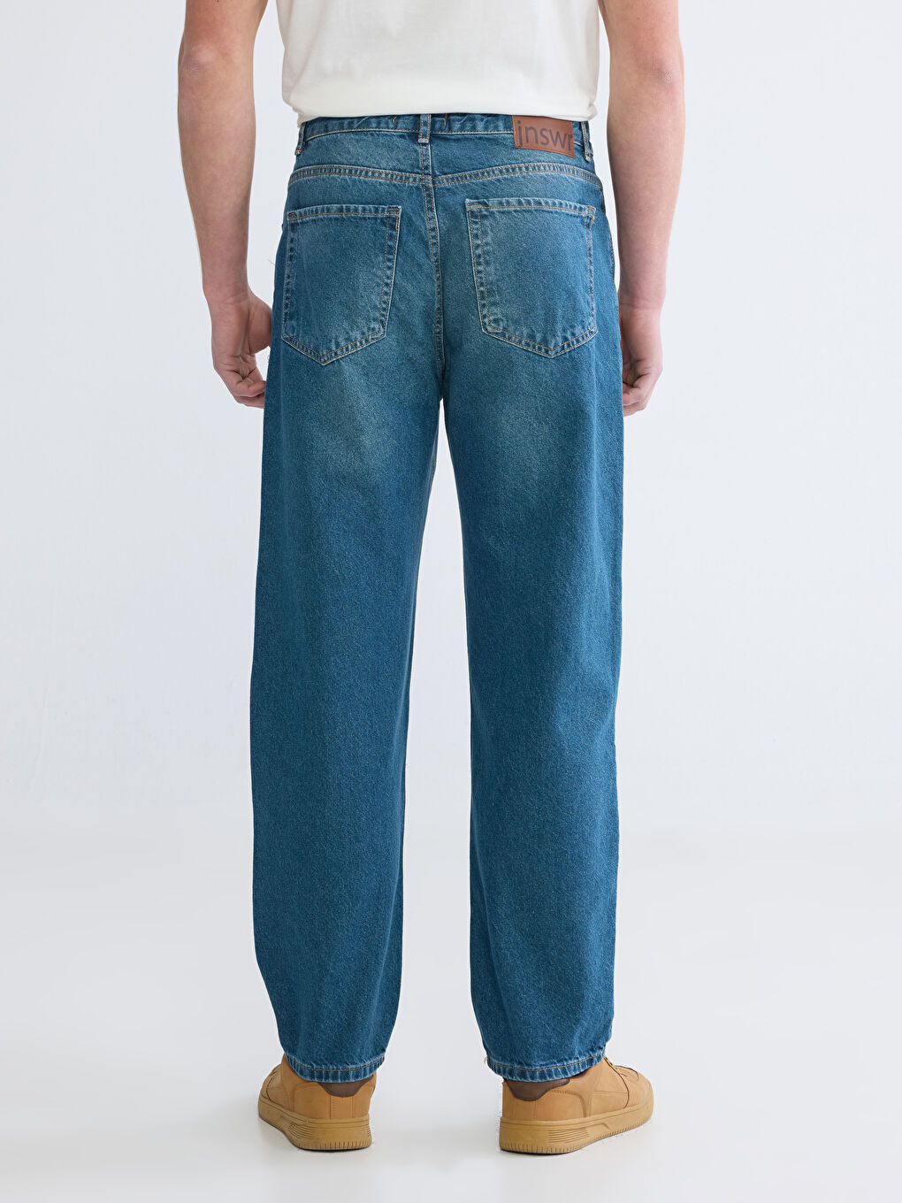 İndigo Baggy Fit Erkek Jean Pantolon-3