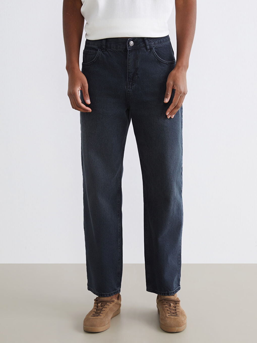 İndigo Loose Fit Erkek Jean Pantolon-1