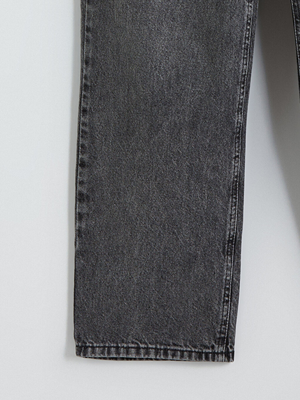 Antrasit Baggy Fit Erkek Jean Pantolon-1