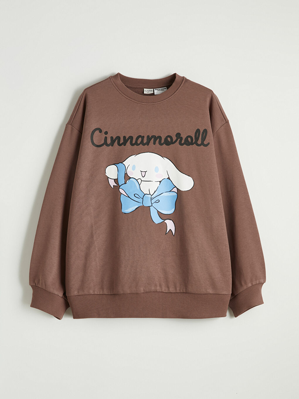 Kahverengi Cinnamoroll Baskılı Kız Çocuk Sweatshirt