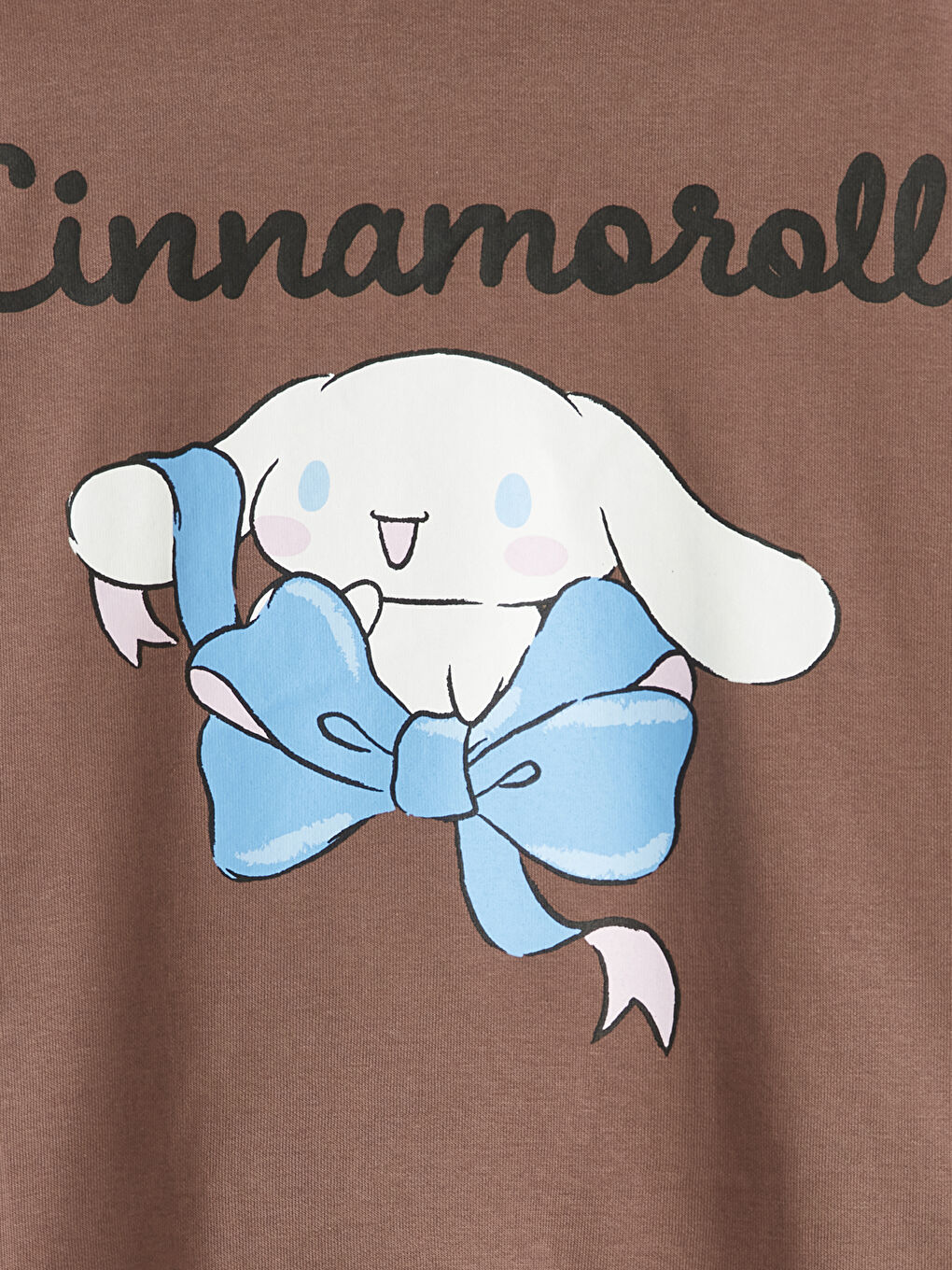 Kahverengi Cinnamoroll Baskılı Kız Çocuk Sweatshirt-1