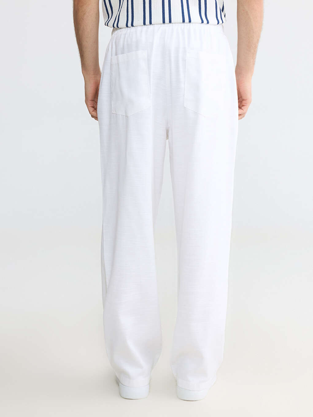 Muškarac Bijela Pantalone-3