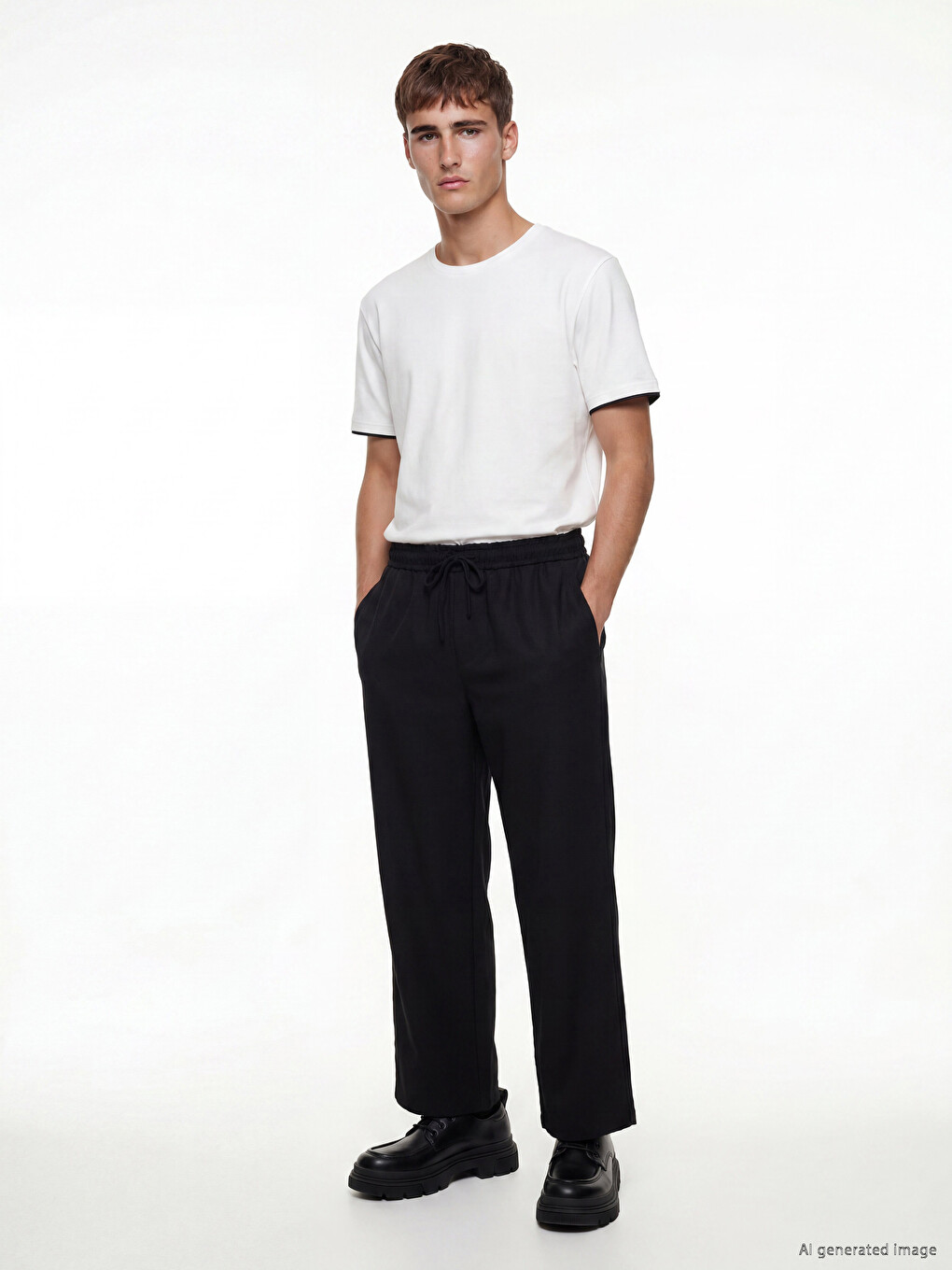 Man Black Trousers-1