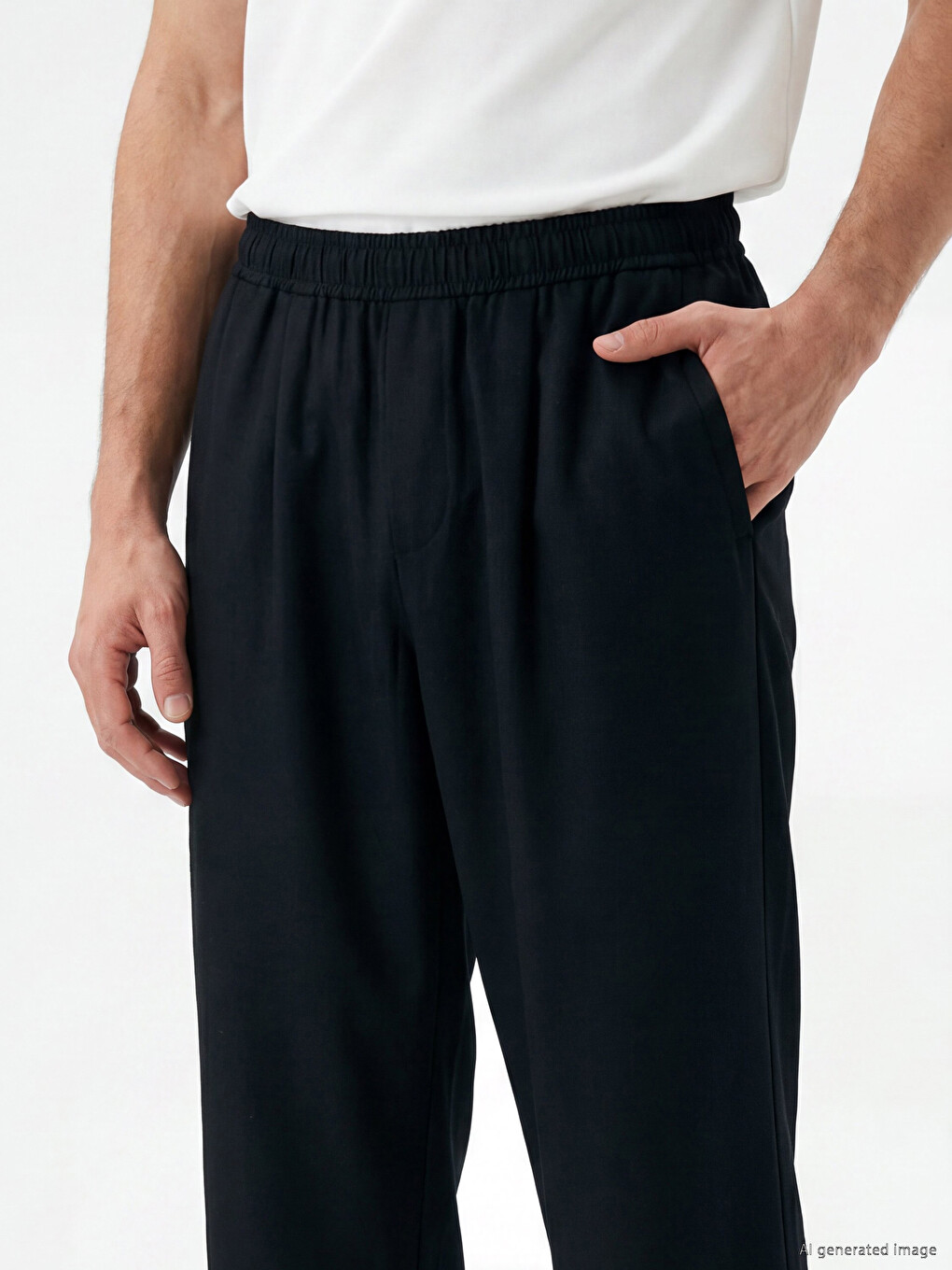 Man Black Trousers-7