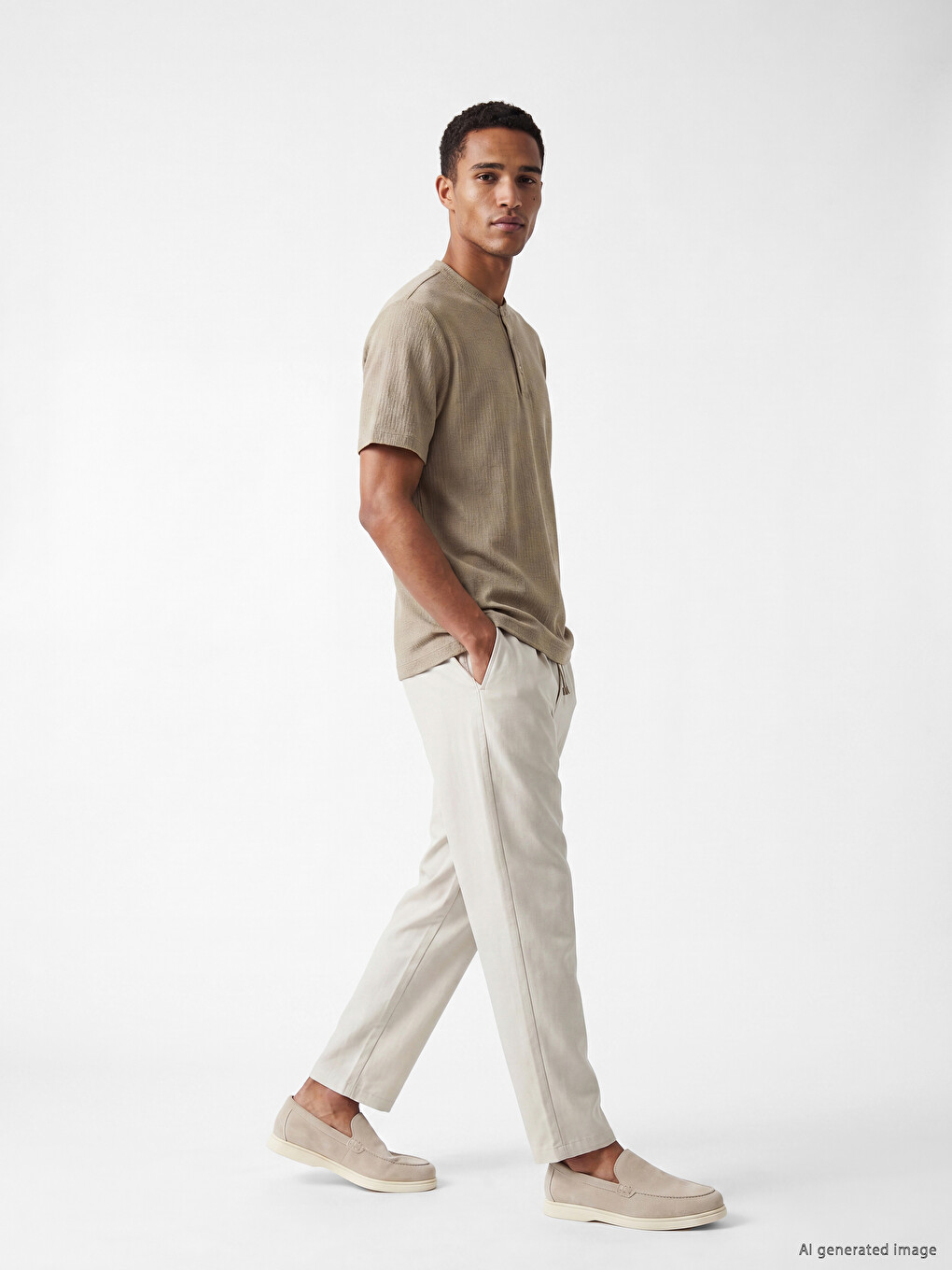 Regular Fit Pleated Men's Trousers