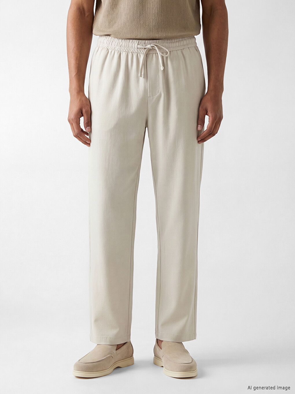 Regular Fit Pleated Men's Trousers-1