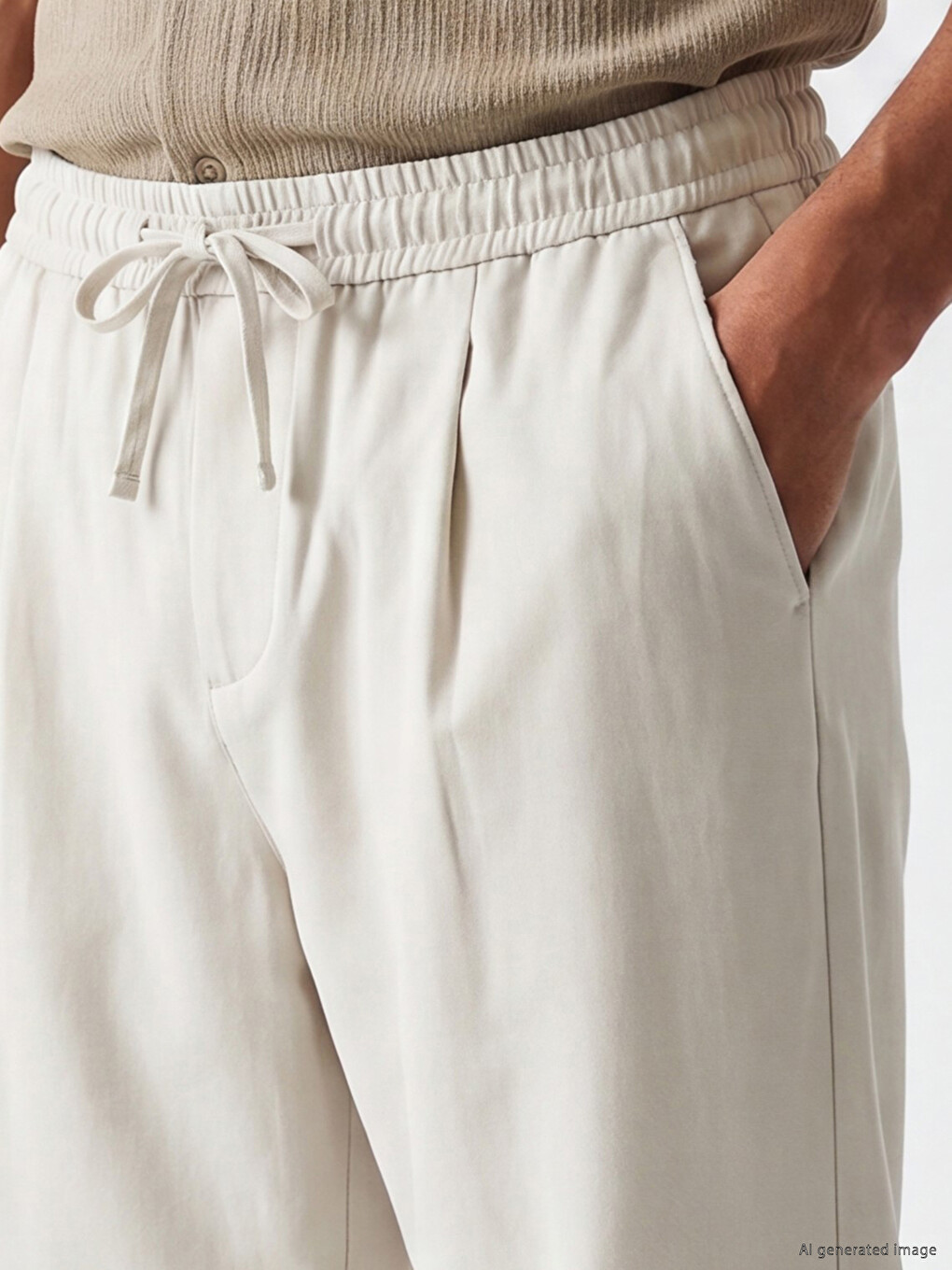 Regular Fit Pleated Men's Trousers-2