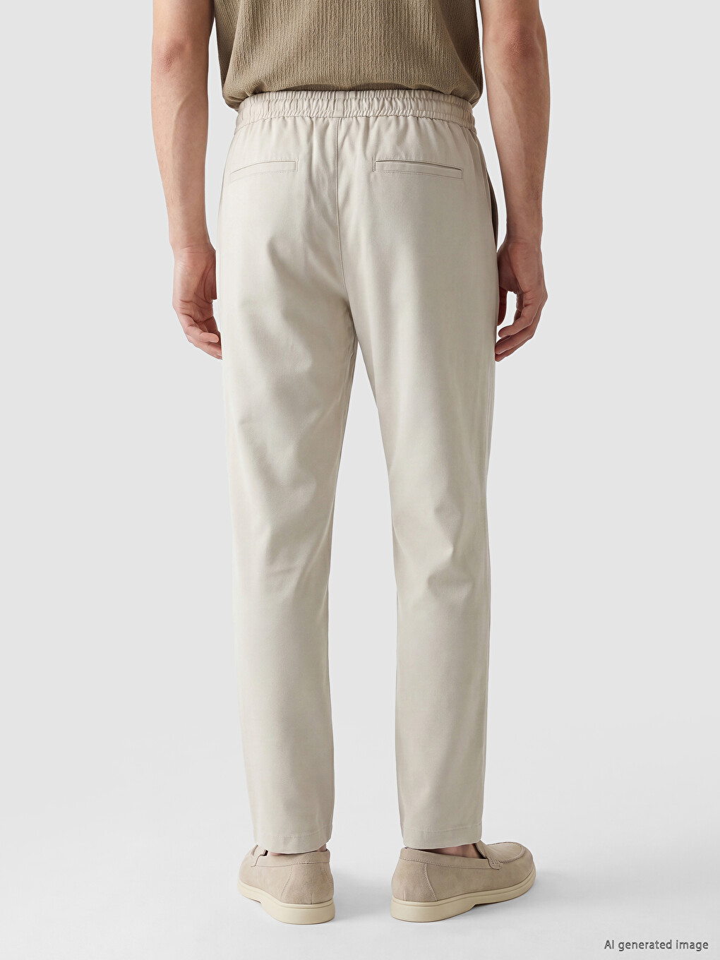 Regular Fit Pleated Men's Trousers-3