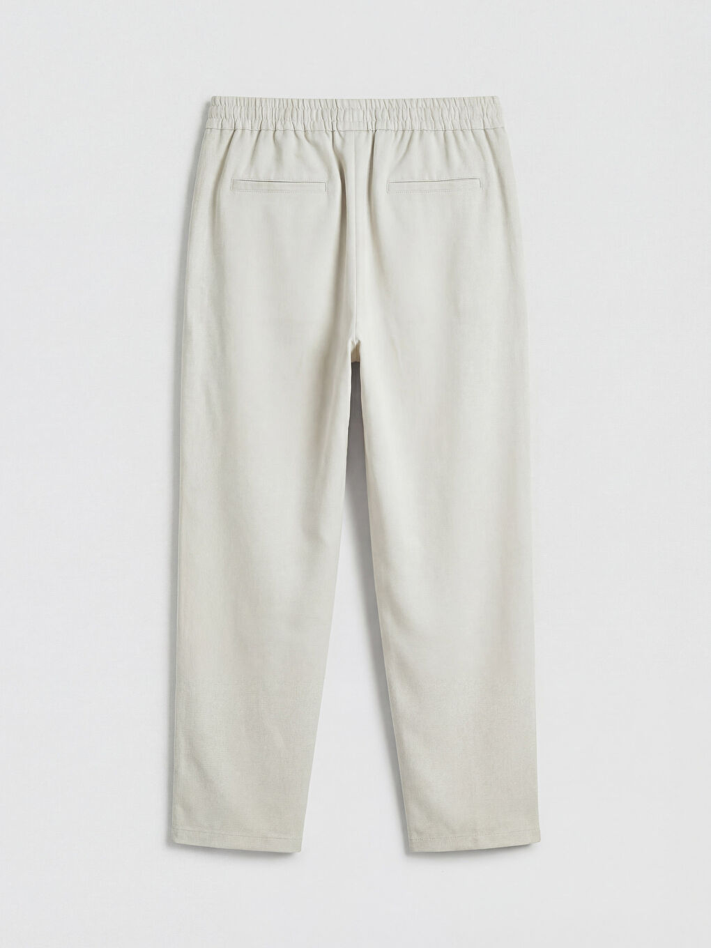 Bej Standart Kalıp Pileli Erkek Pantolon-4