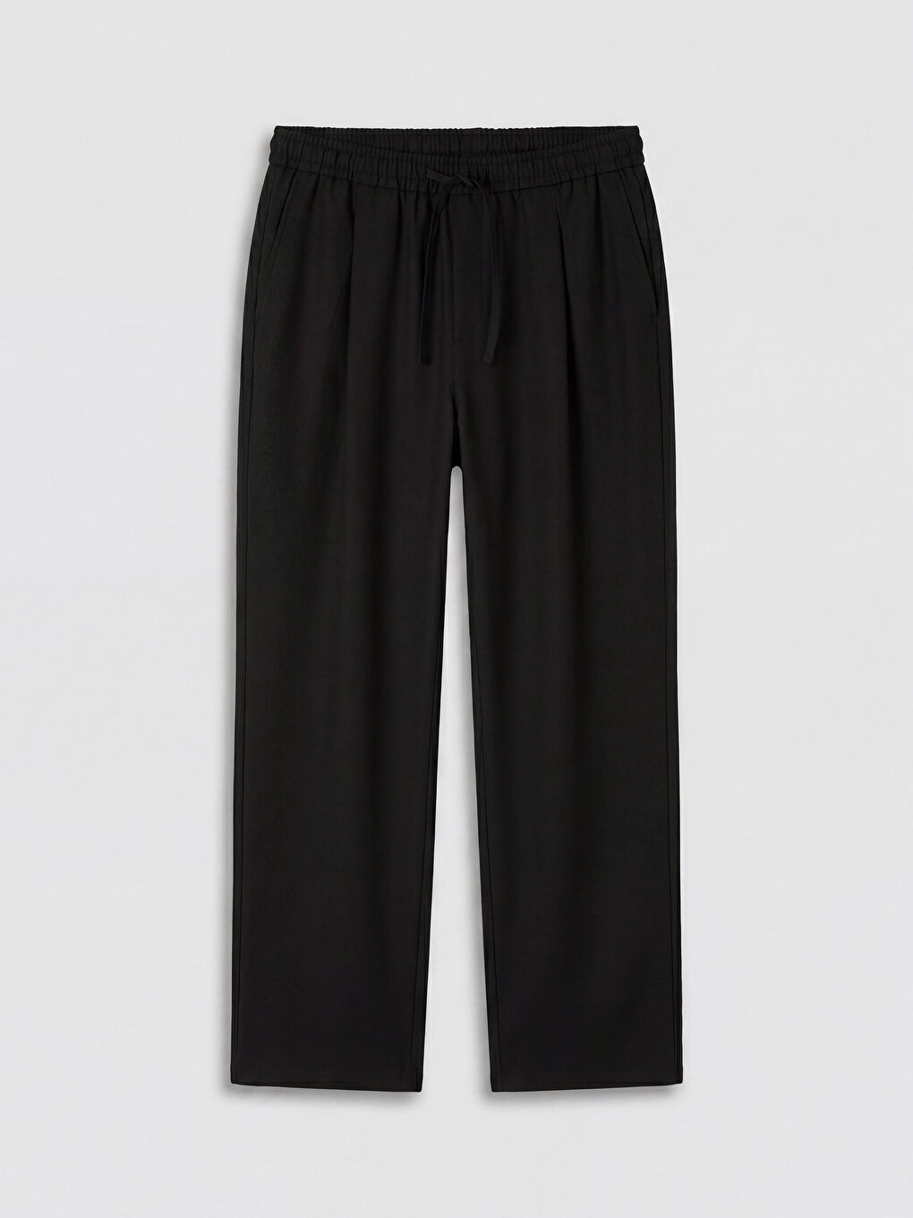 Siyah Regular Fit Pileli Erkek Pantolon