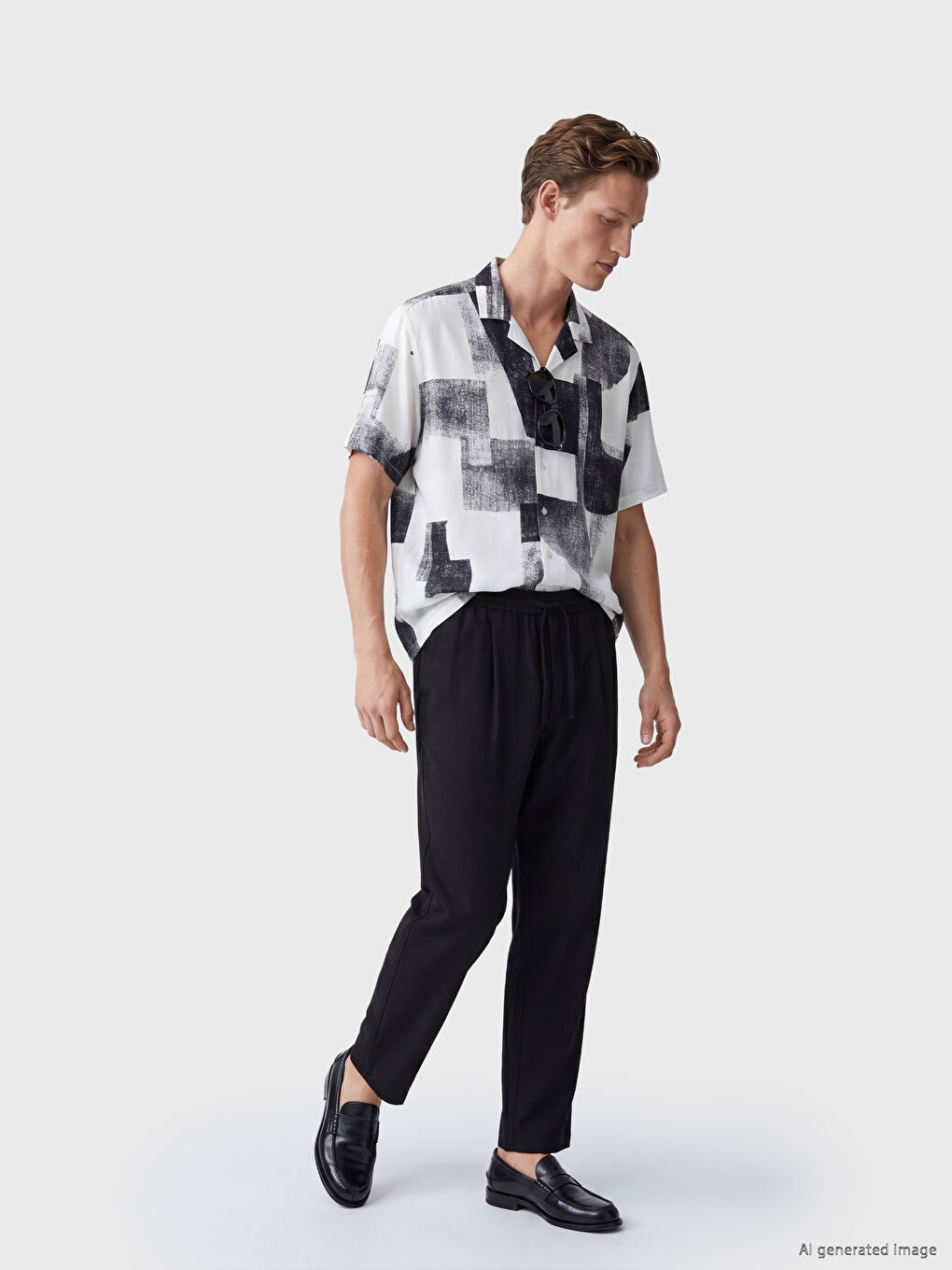 Siyah Regular Fit Erkek Pantolon