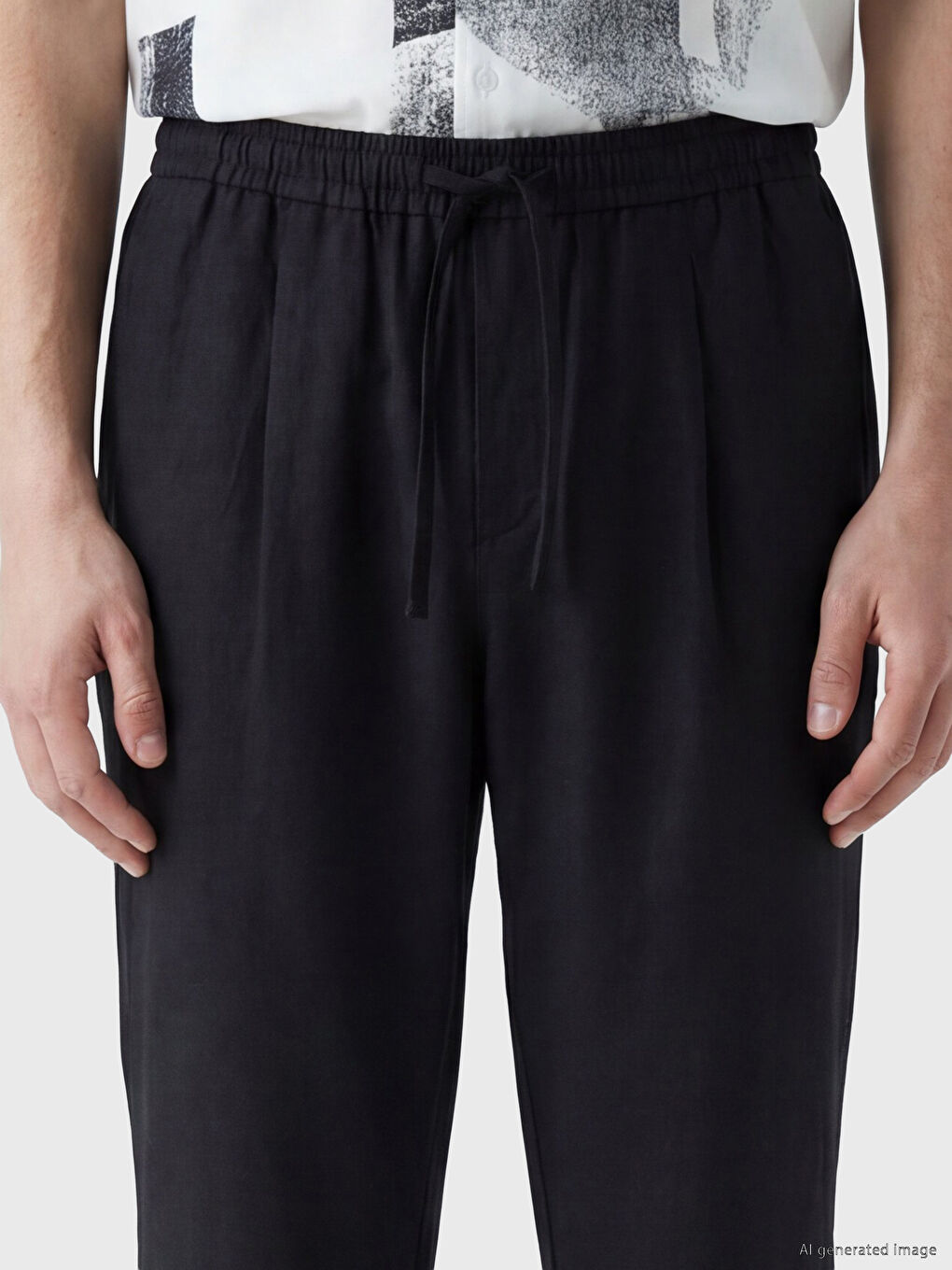 Siyah Regular Fit Erkek Pantolon-2