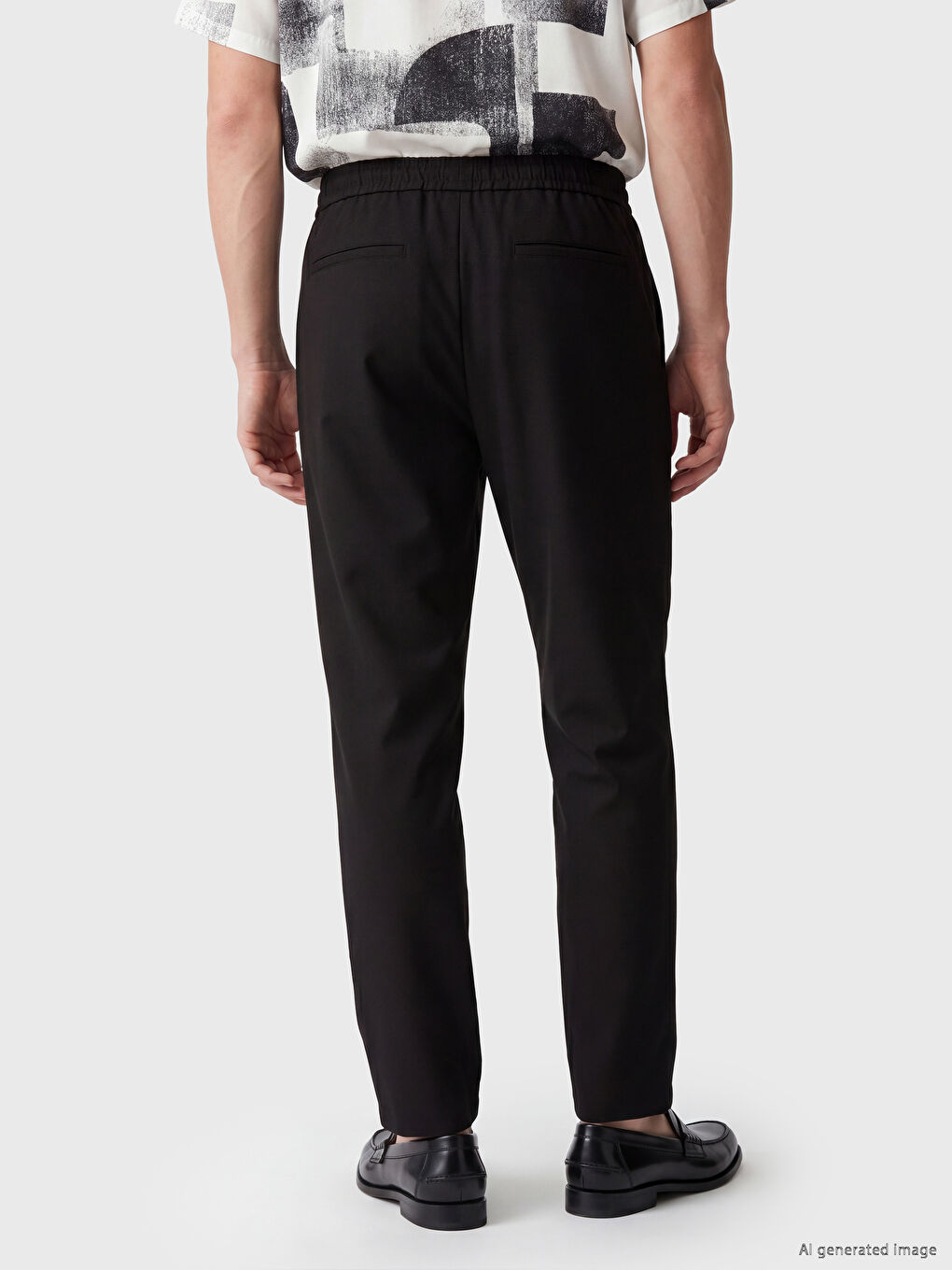 Siyah Regular Fit Erkek Pantolon-3