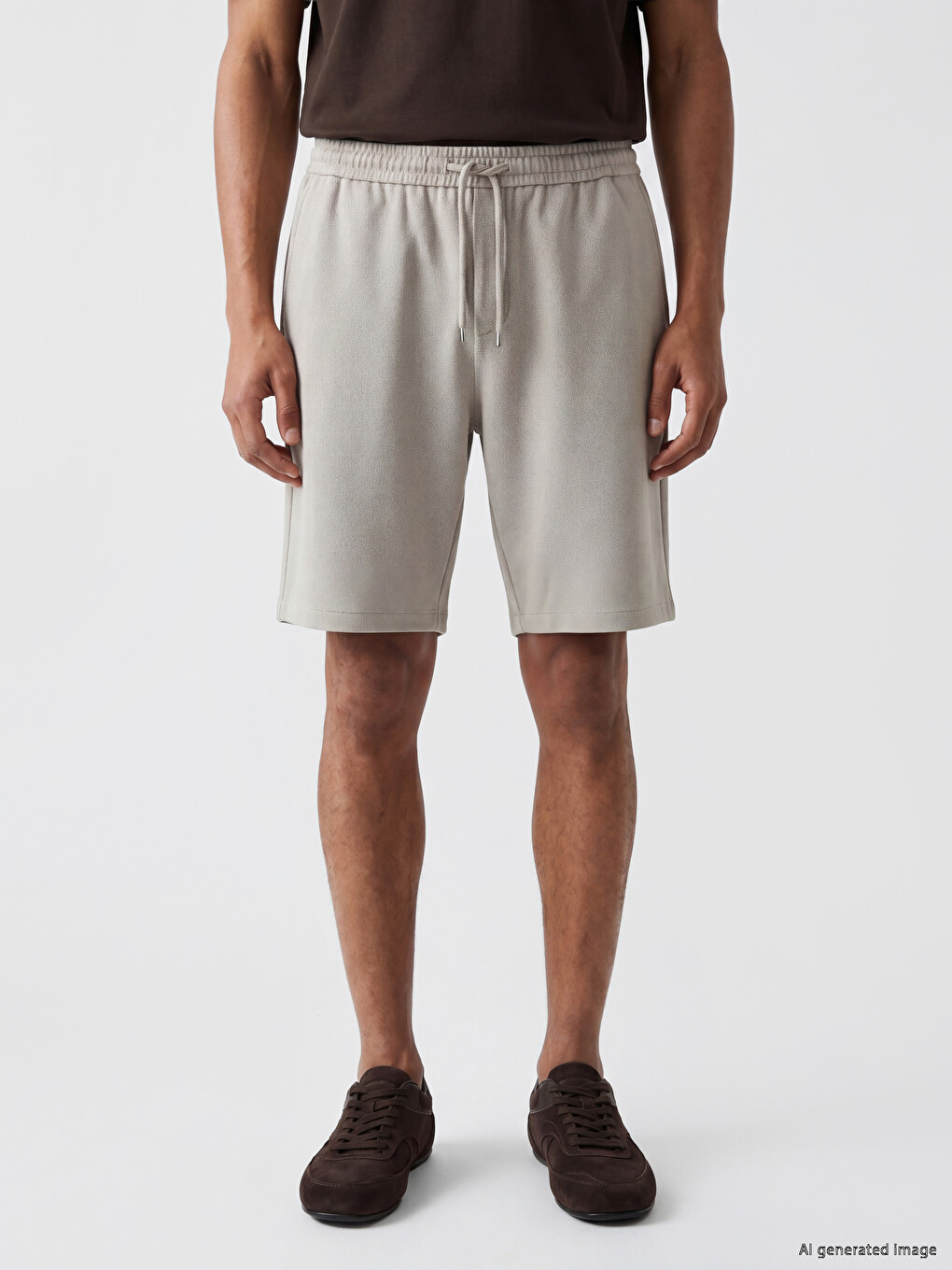 Man Beige Shorts-1