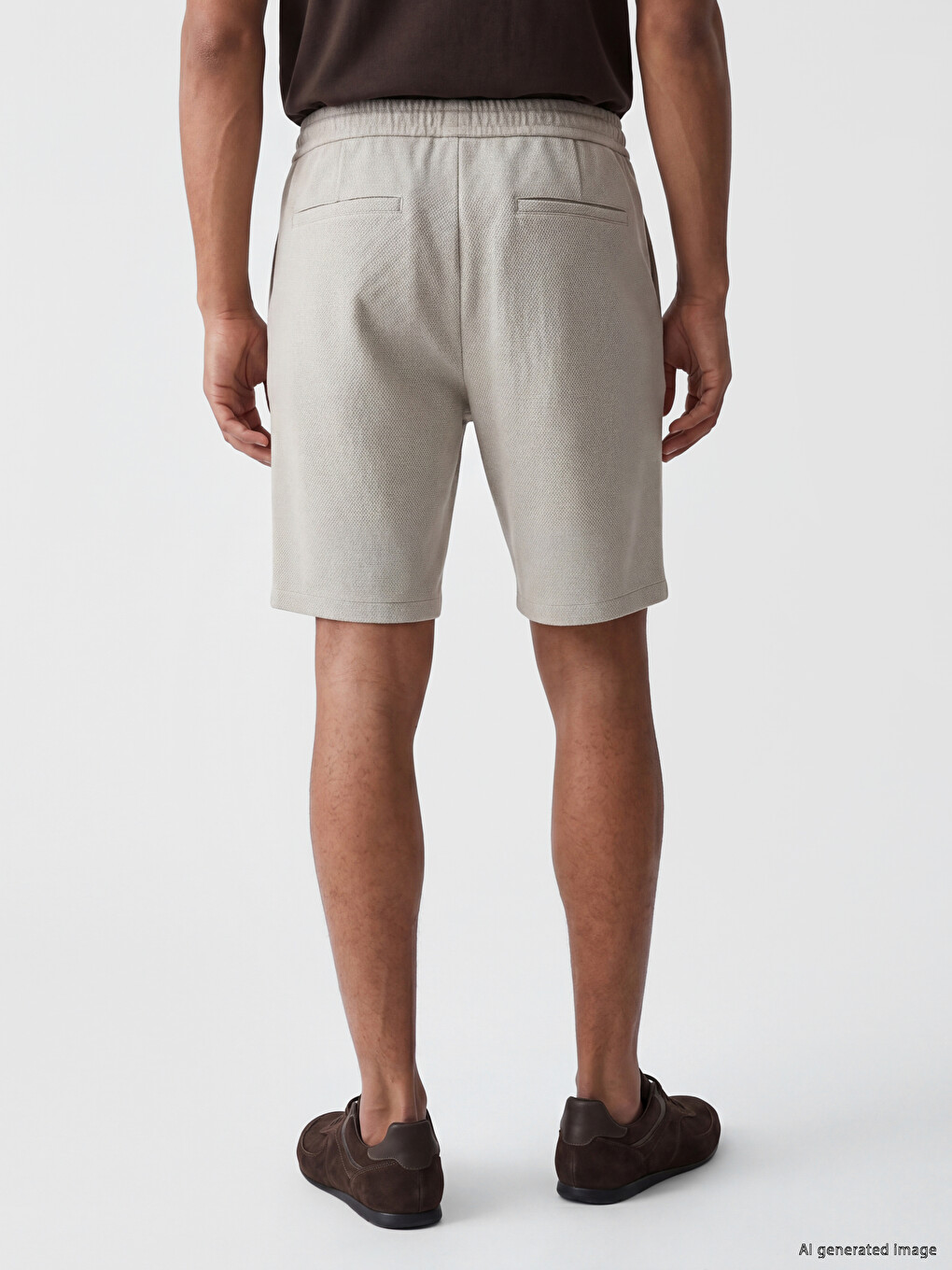 Man Beige Shorts-3