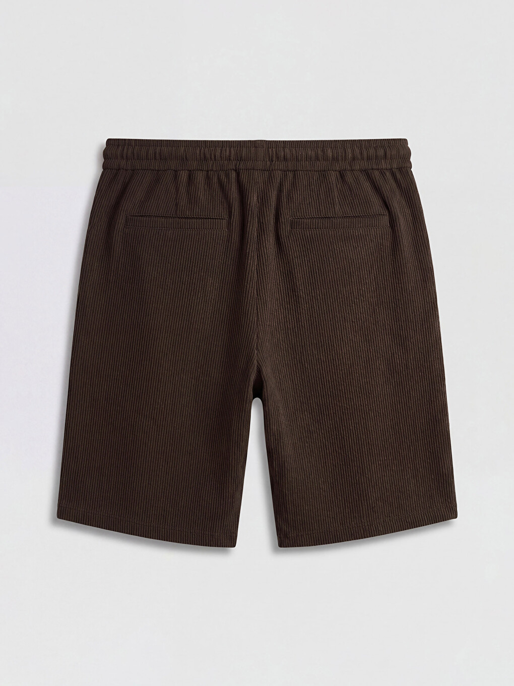 Regular Fit Ribbed Men's Shorts-5