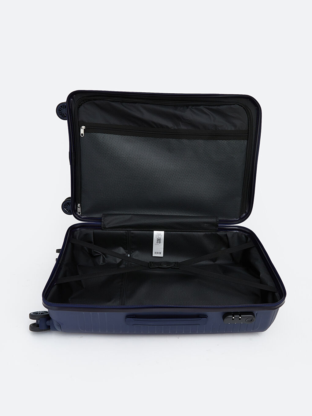 Lacivert Kilit Detaylı Büyük Boy Valiz -2