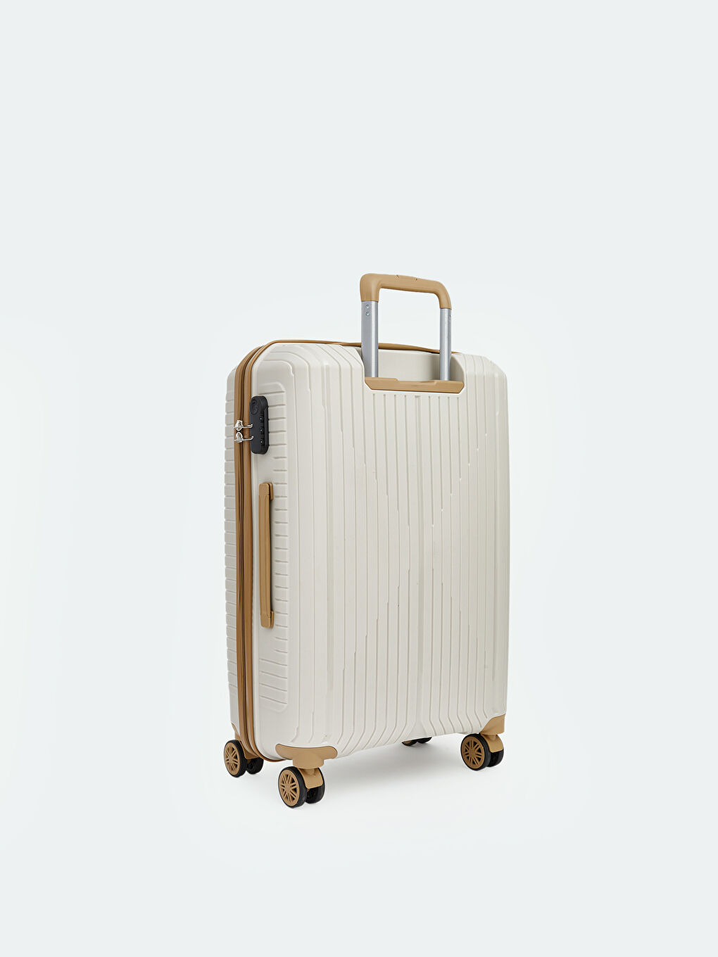 Kahverengi Kilit Detaylı Küçük Boy Valiz-1