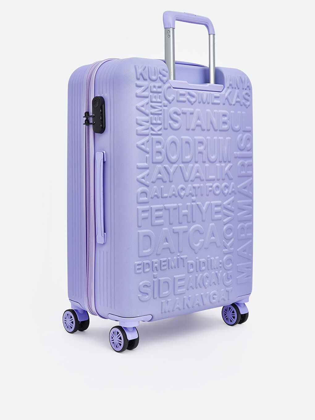 Mor Kilit Detaylı Büyük Boy Valiz-1