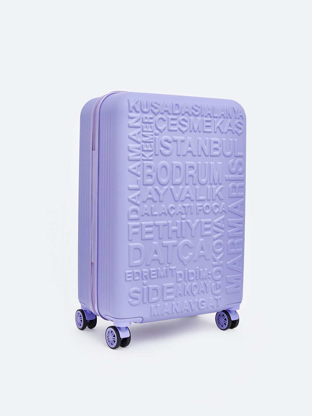 Mor Kilit Detaylı Orta Boy Valiz 