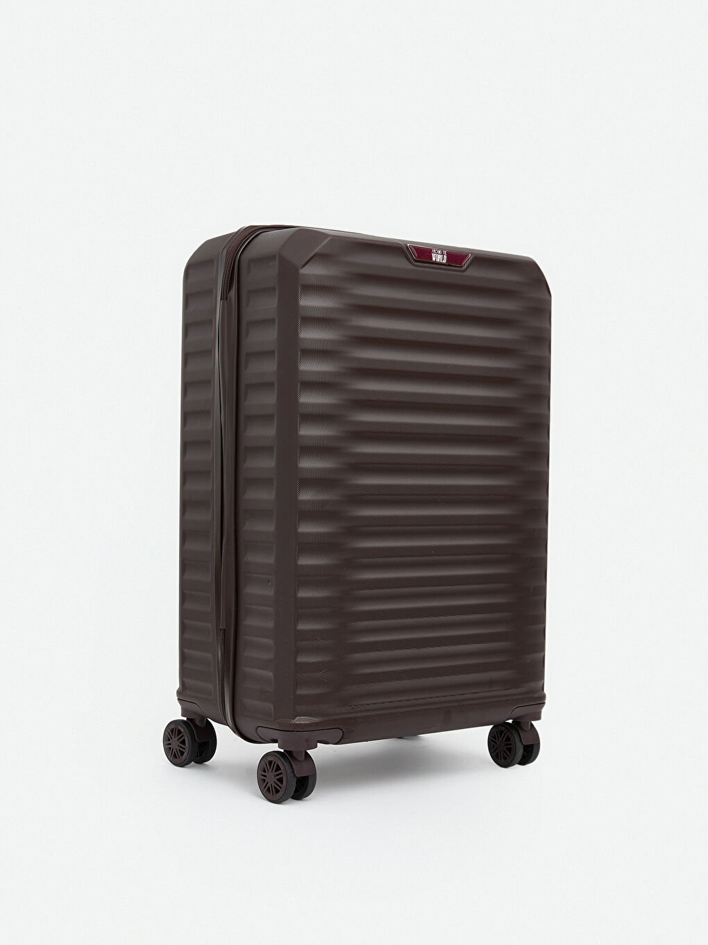 Bordo Kilit Detaylı Orta Boy Valiz