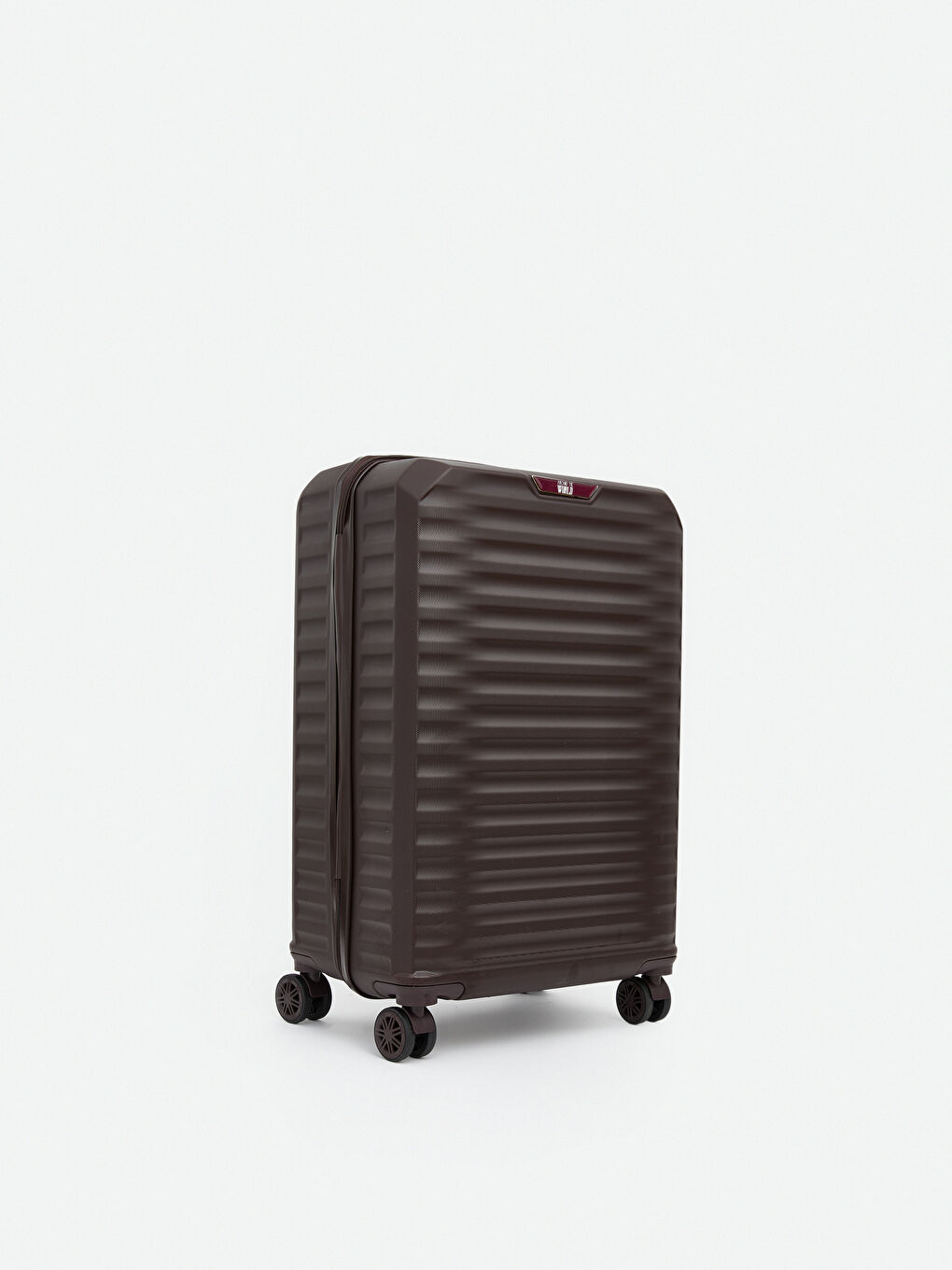 Bordo Kilit Detaylı Küçük Boy Valiz