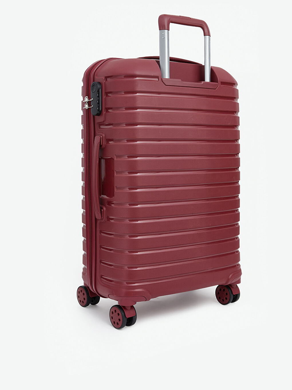 Bordo Kilit Detaylı Büyük Boy Valiz-1