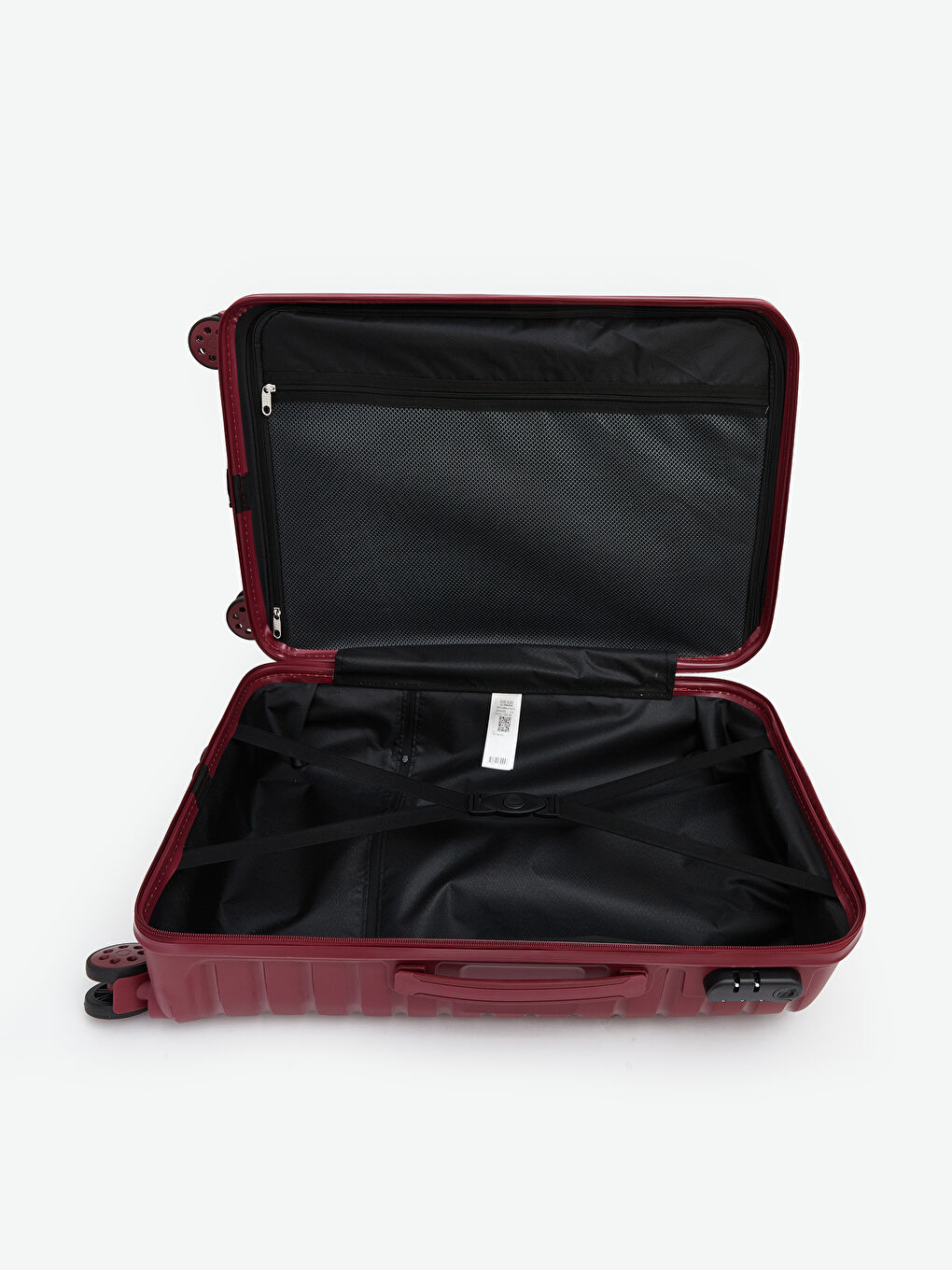 Bordo Kilit Detaylı Büyük Boy Valiz-2