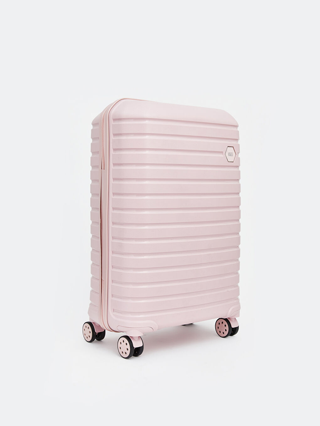 Pembe Kilit Detaylı Orta Boy Valiz