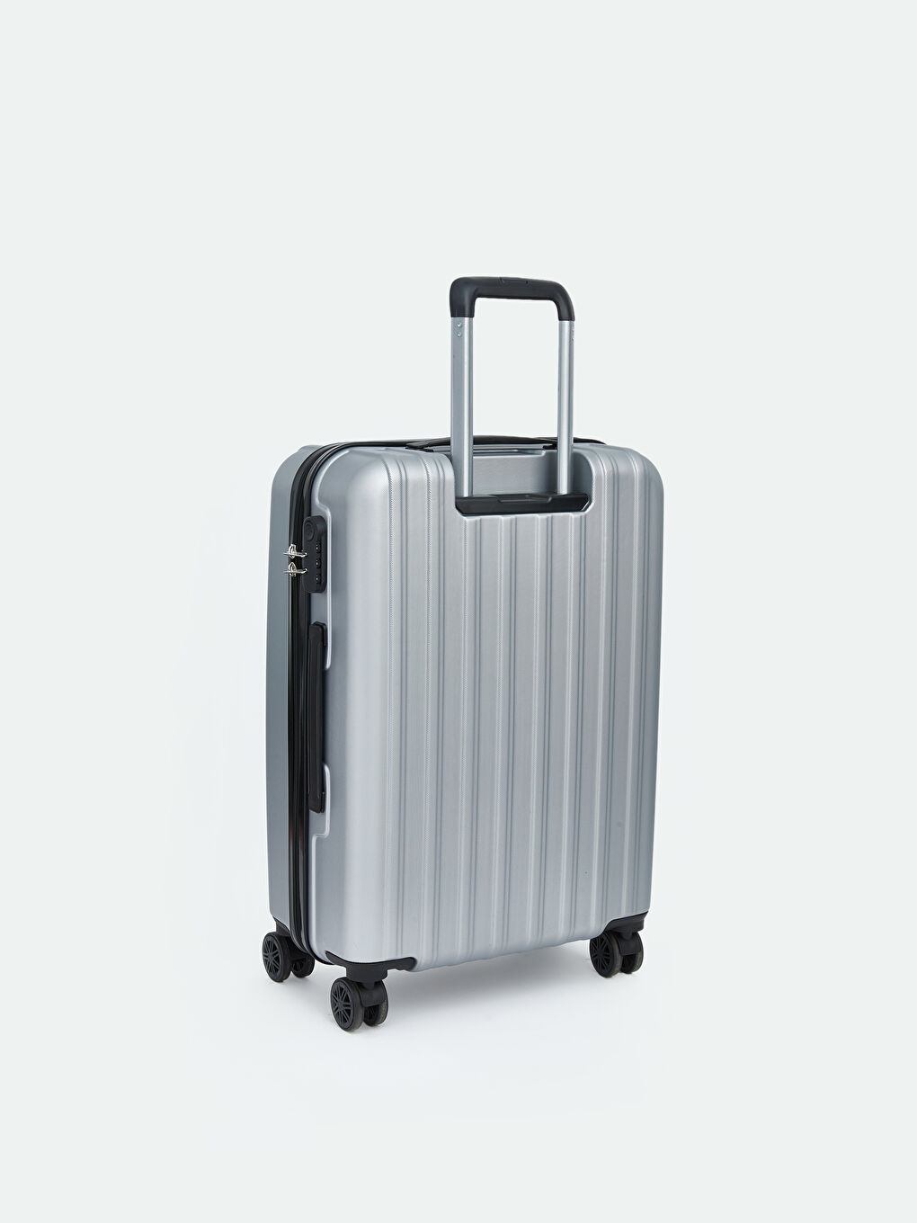 Gri Kilit Detaylı Küçük Boy Valiz-1