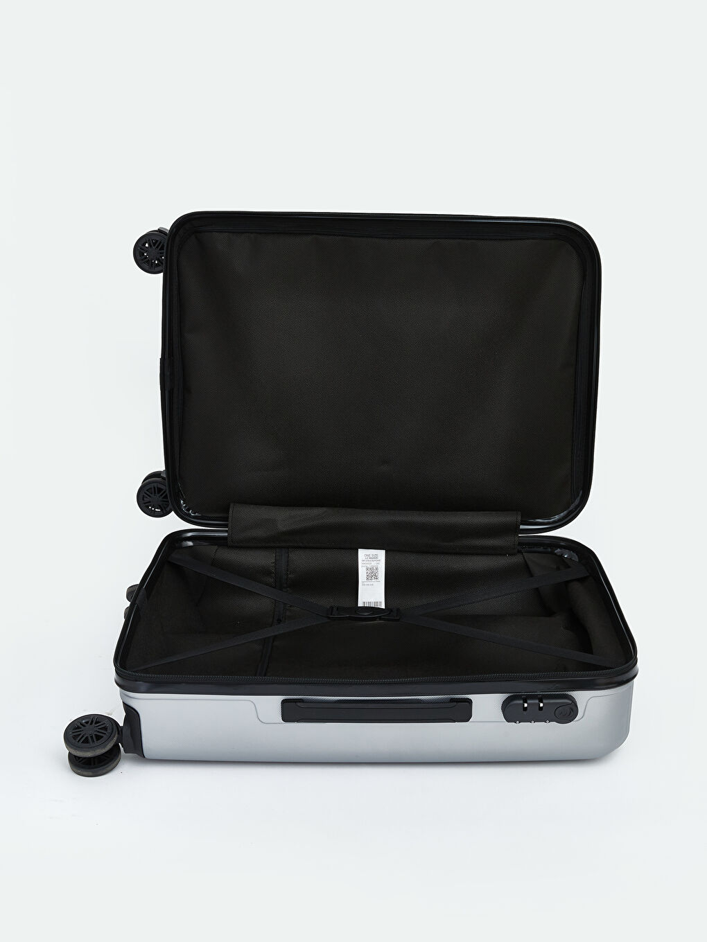 Gri Kilit Detaylı Küçük Boy Valiz-2