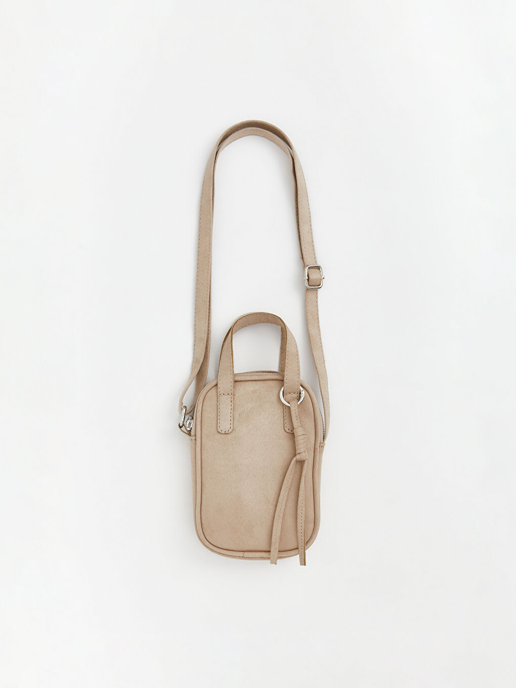 Bej Süet Görünümlü Kadın Kol Çantası