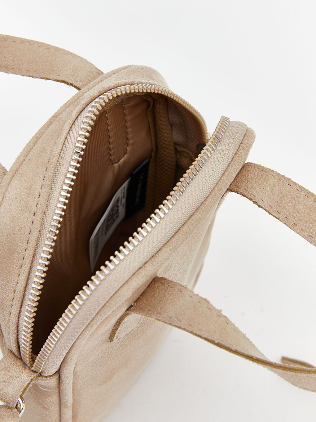 Bej Süet Görünümlü Kadın Kol Çantası-1