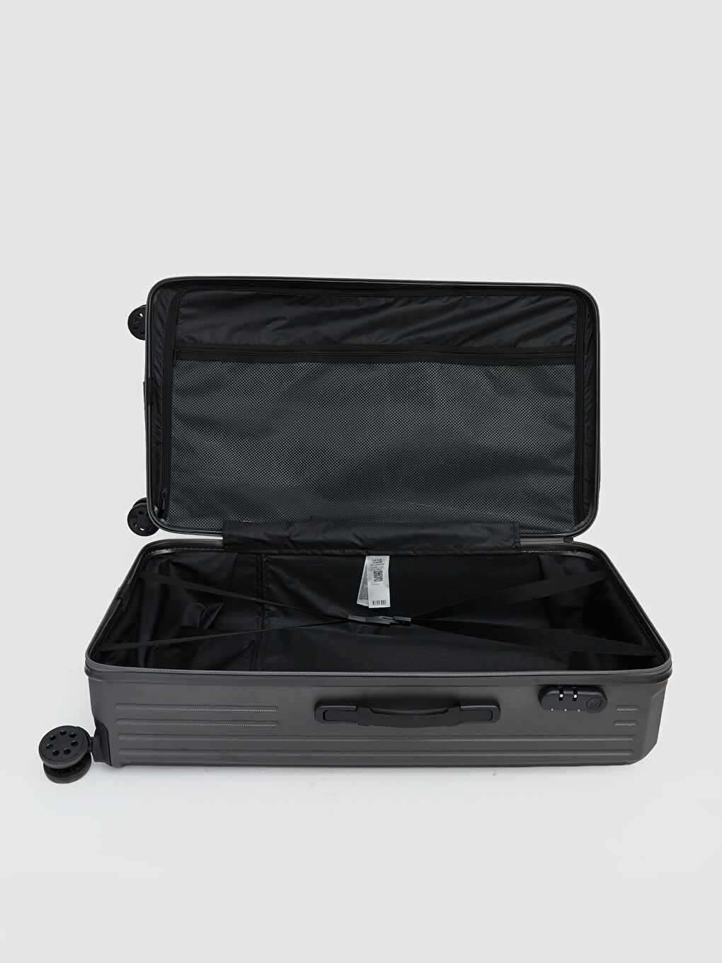 Gri Kilit Detaylı Küçük Boy Valiz-3