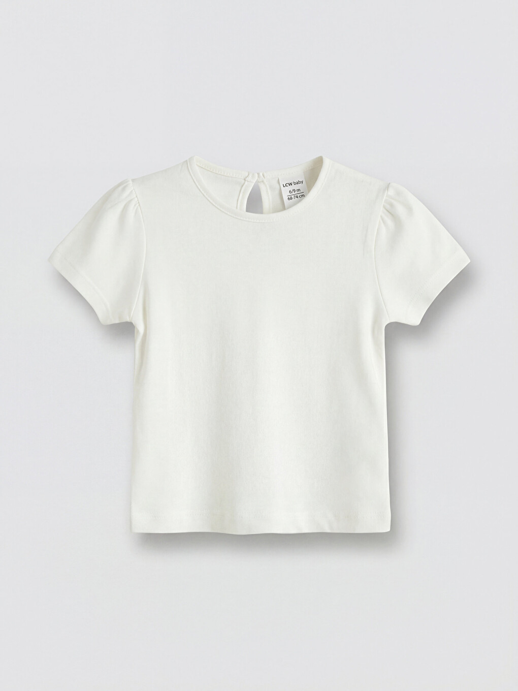 Ekru Kız Bebek Basic Tişört