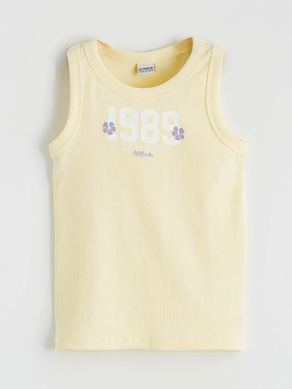 Sarı Baskılı Kız Çocuk Atlet