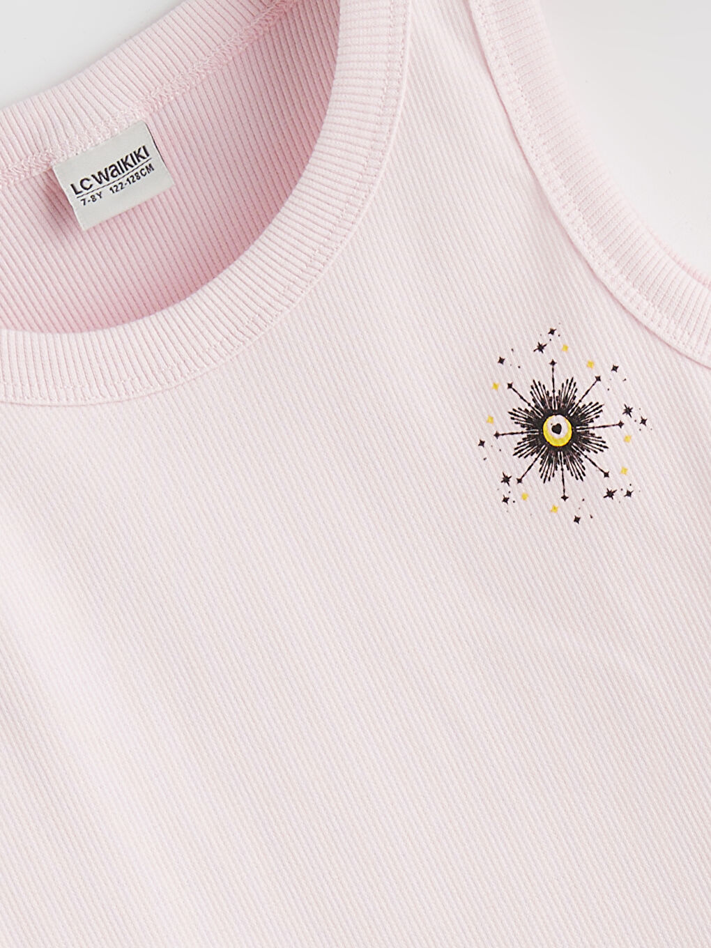 Pembe Baskılı Kız Çocuk Atlet-1