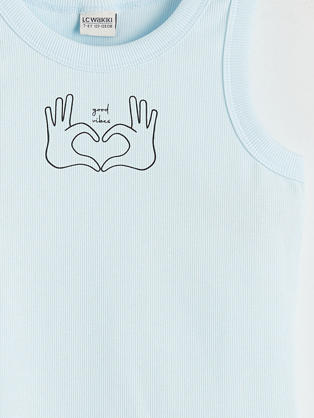 Mavi Baskılı Kız Çocuk Atlet-2