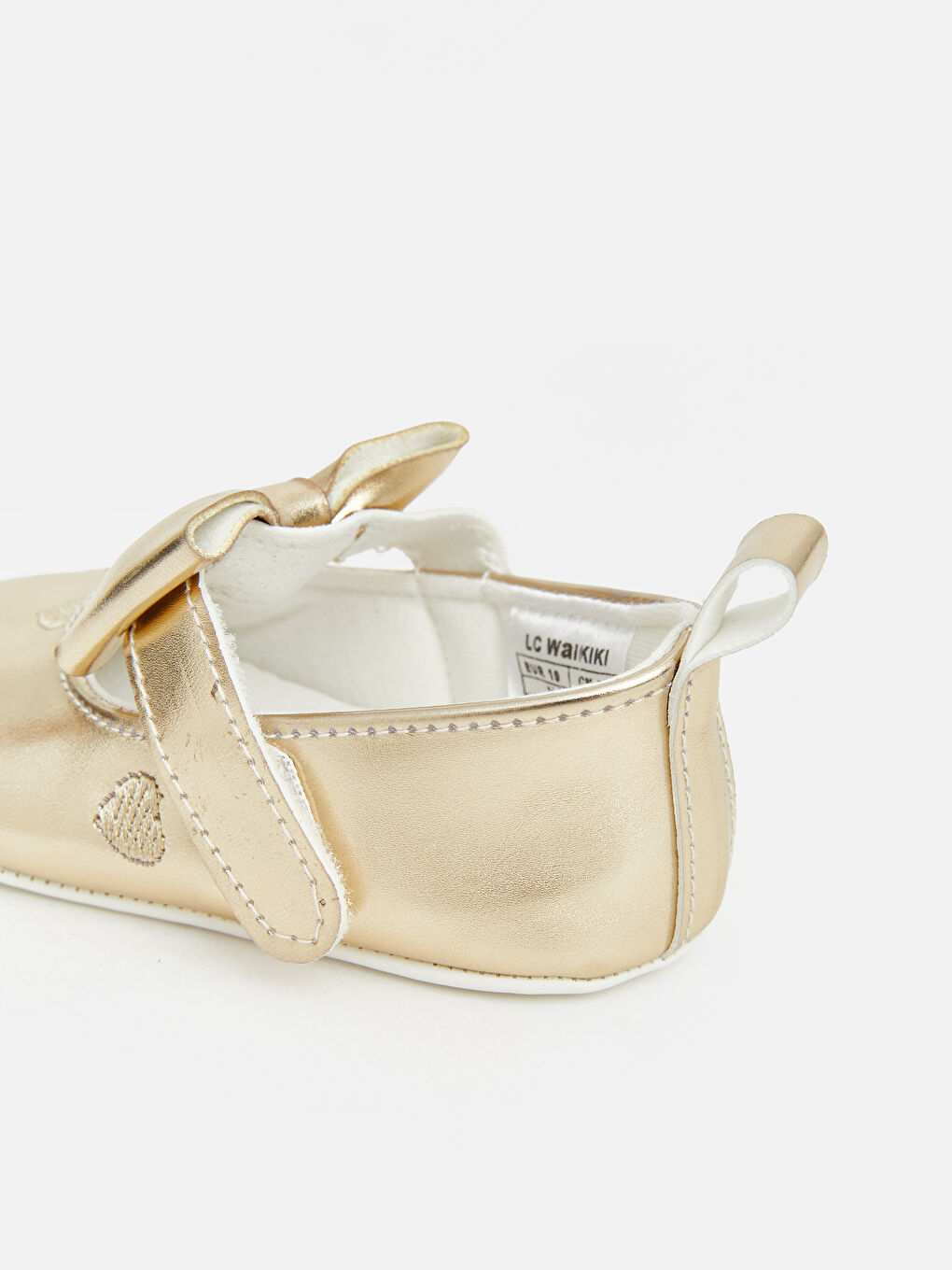 Sarı Fiyonk Desenli Kız Bebek Babet-4