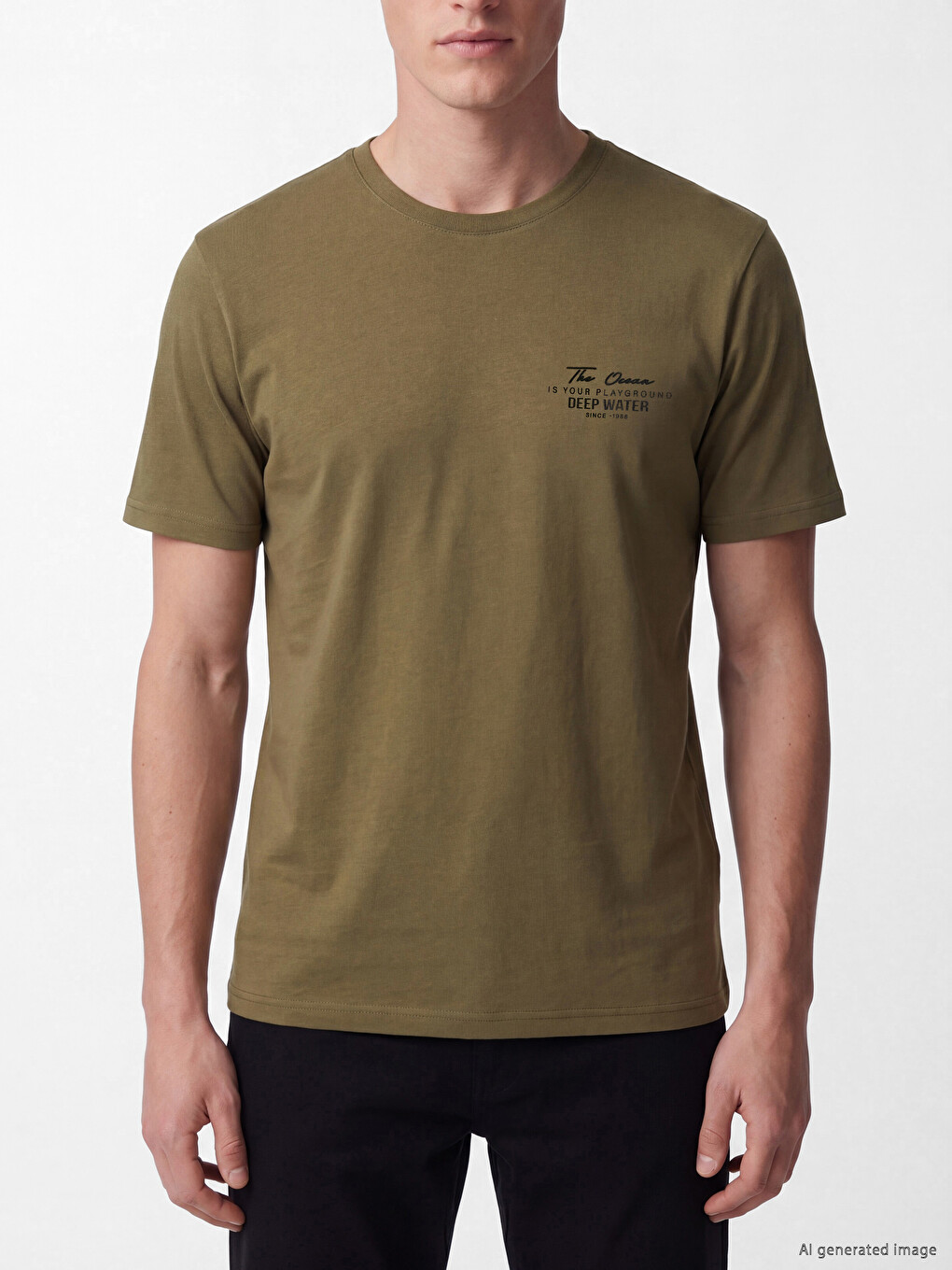 Crew Neck Printed Men's T-Shirt-2