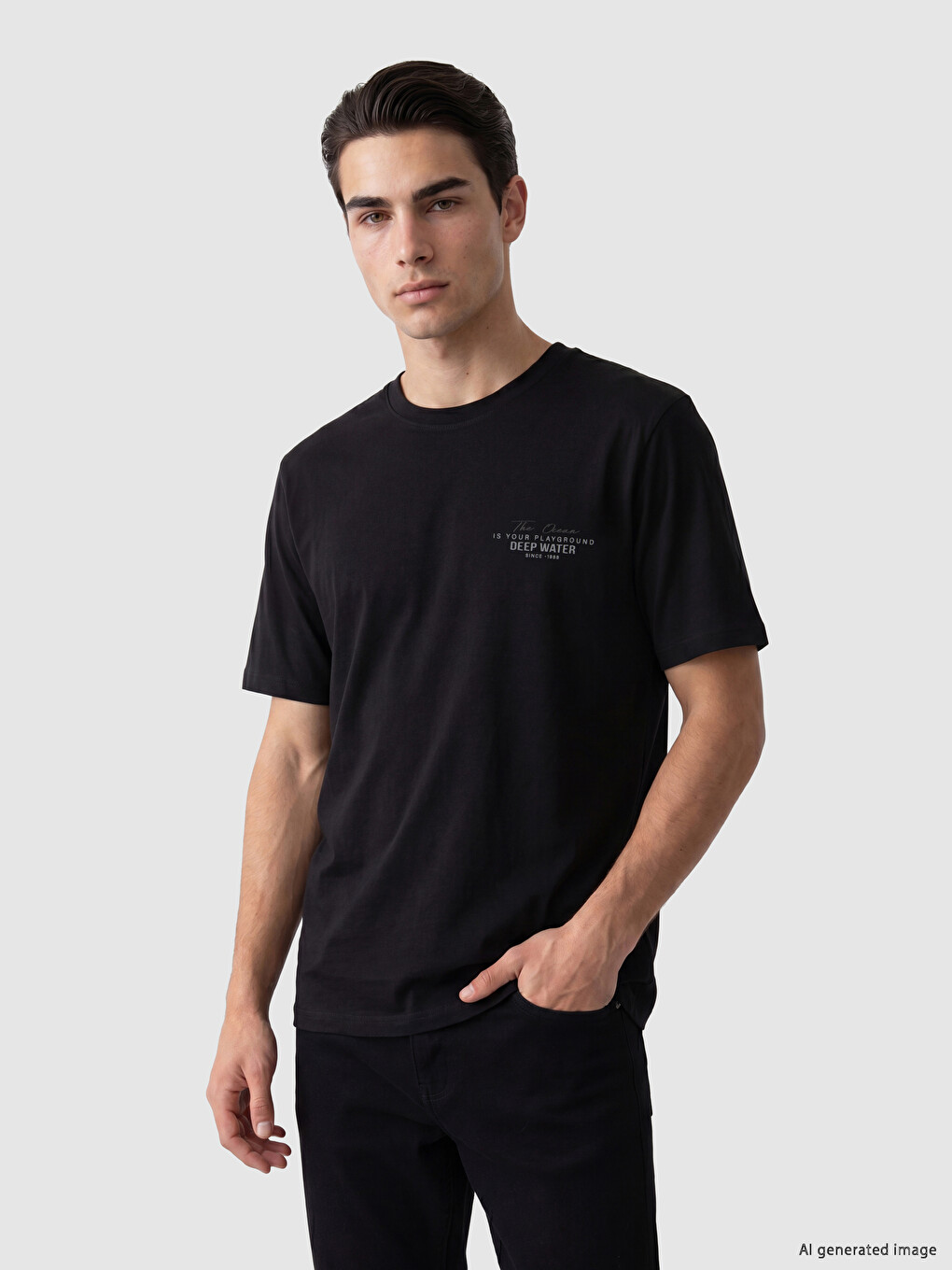 Crew Neck Printed Men's T-shirt