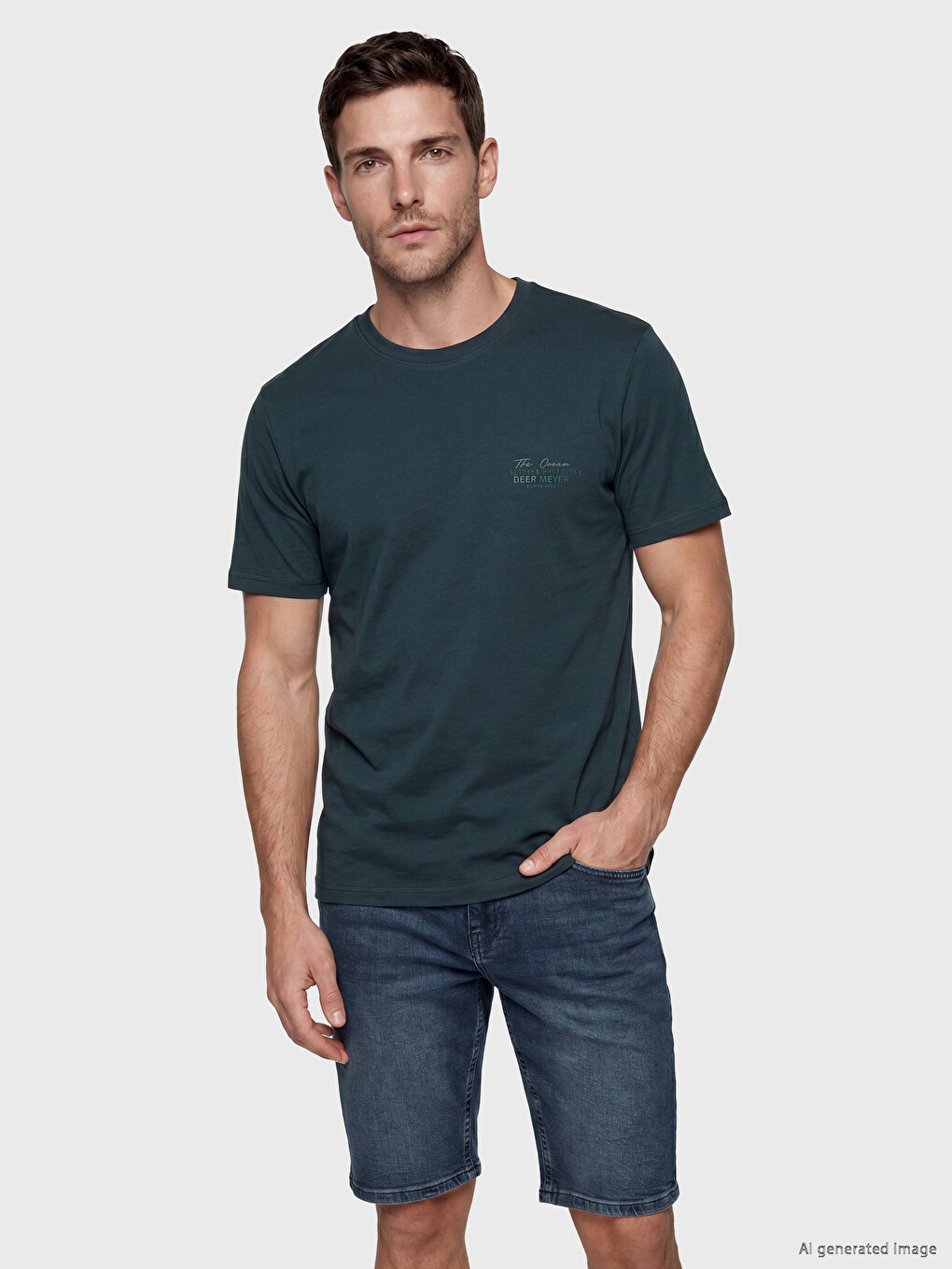 Crew Neck Printed Men's T-shirt