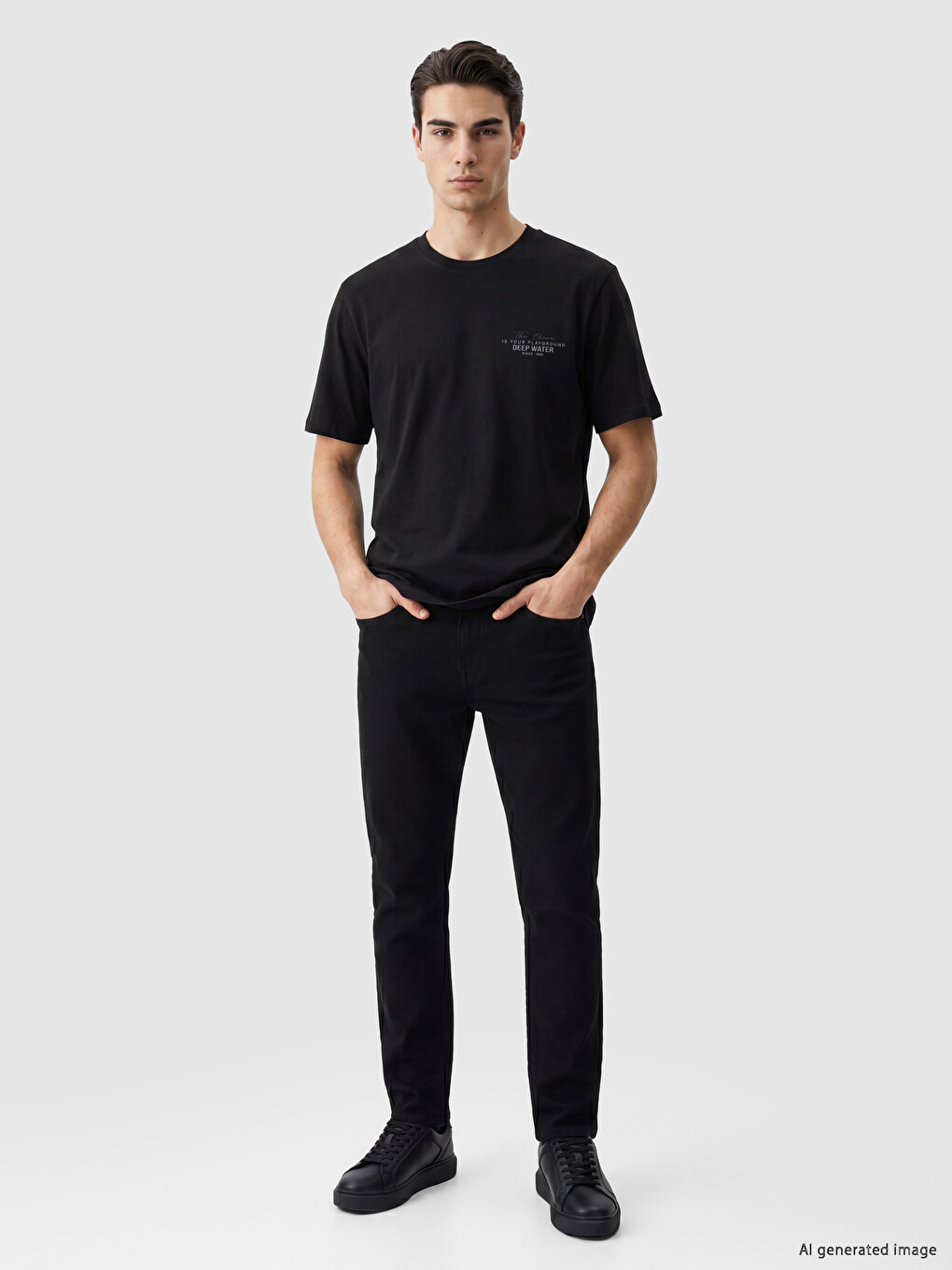 Crew Neck Printed Men's T-shirt-1